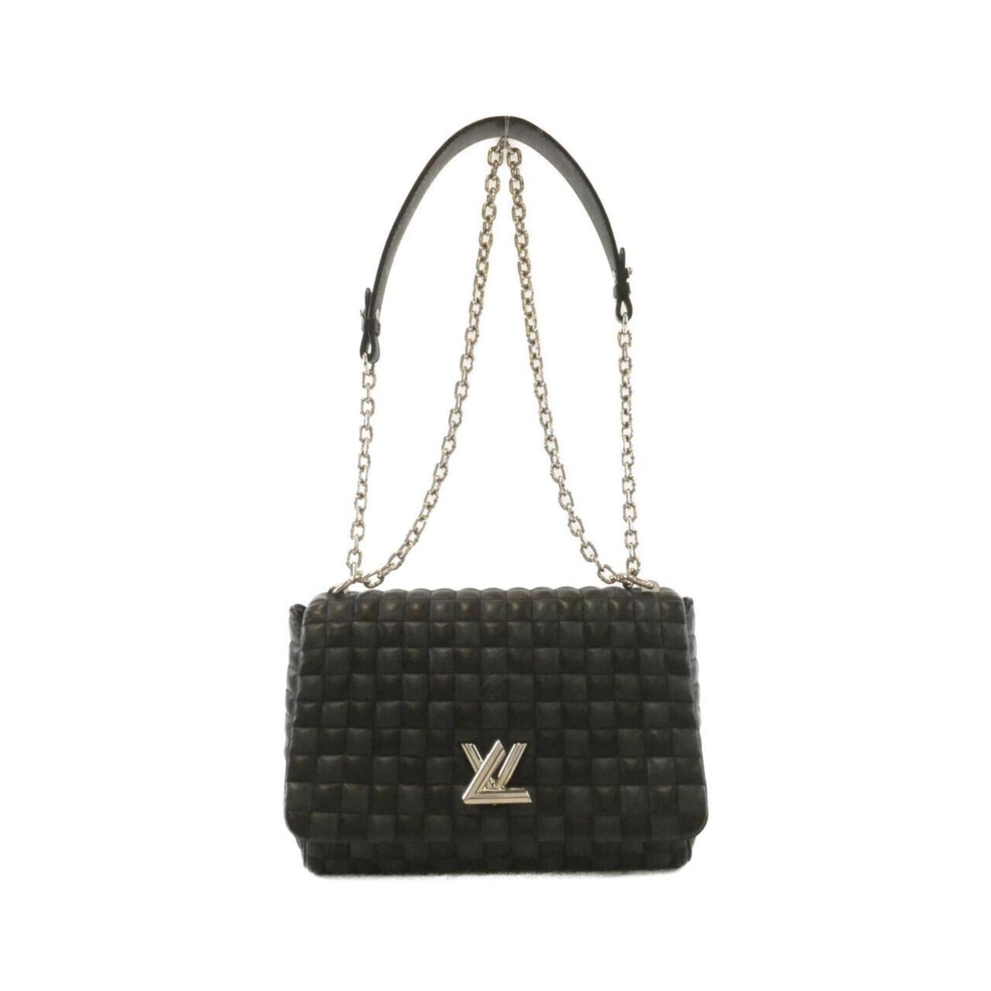 Louis Vuitton Black Damier Cobalt Leather Shoulder Bag (Pre-Owned)