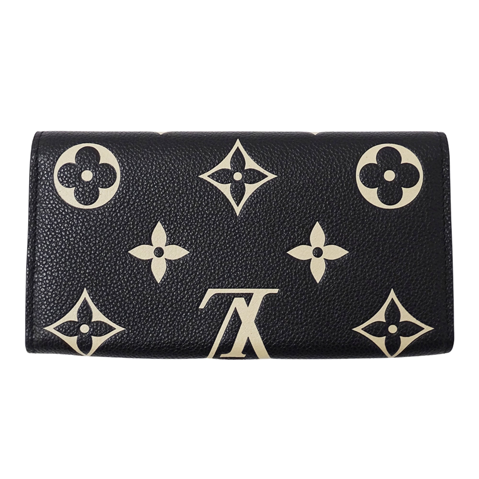 Louis Vuitton Monogram Empreinte Beige Noir Monogram Empreinte Wallet (Bi-Fold) (Pre-Owned)
