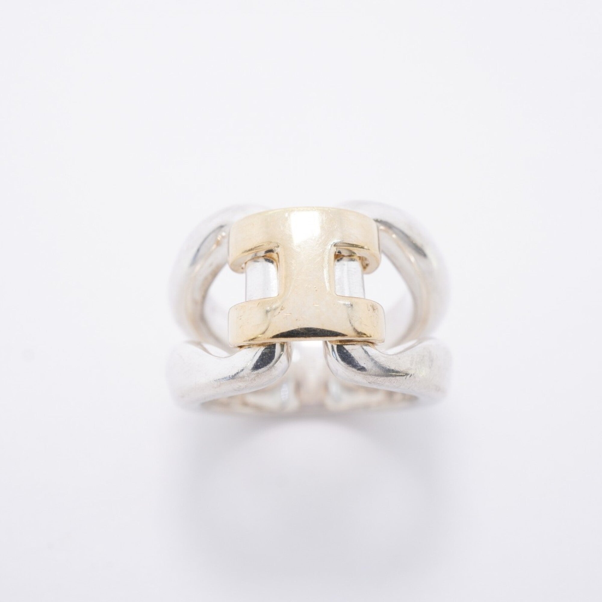 Hermes Yellow Gold (18K) Silver 925 Band Ring (Pre-Owned)