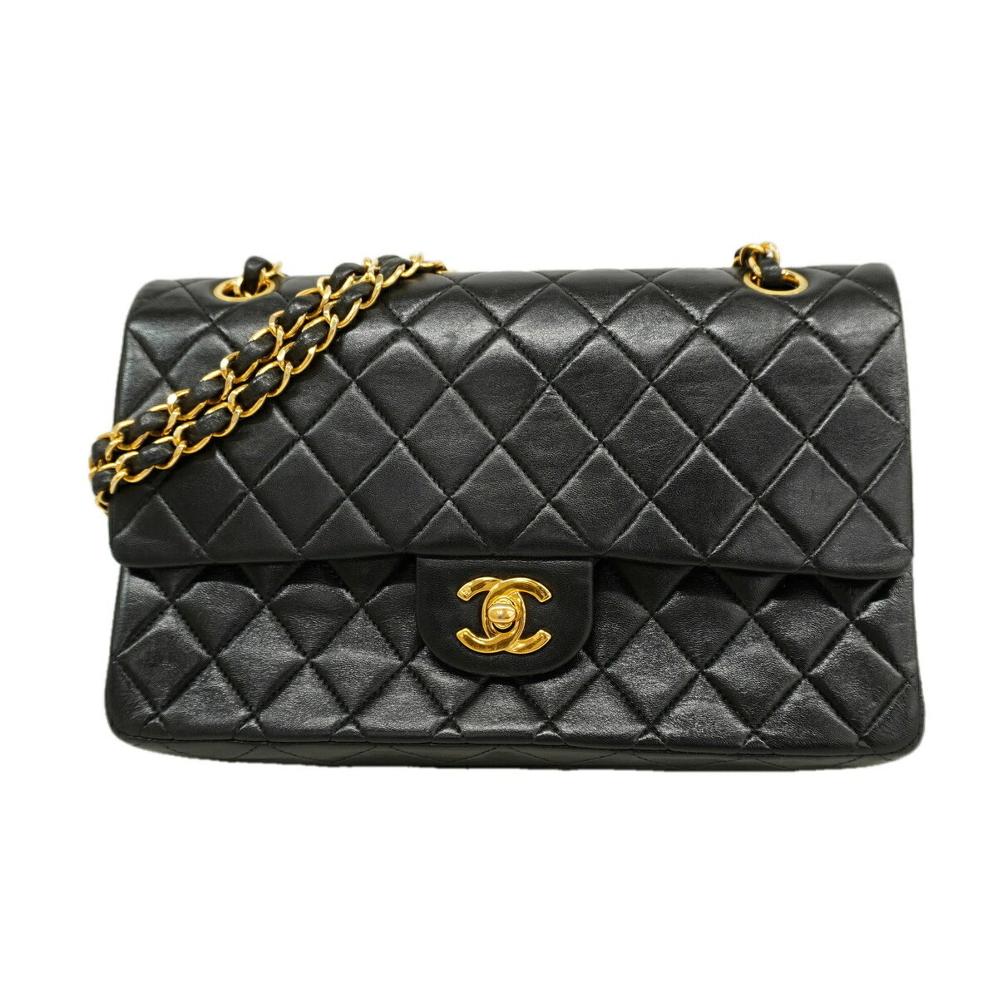 Chanel Black Leather Shoulder Bag (Pre-Owned)