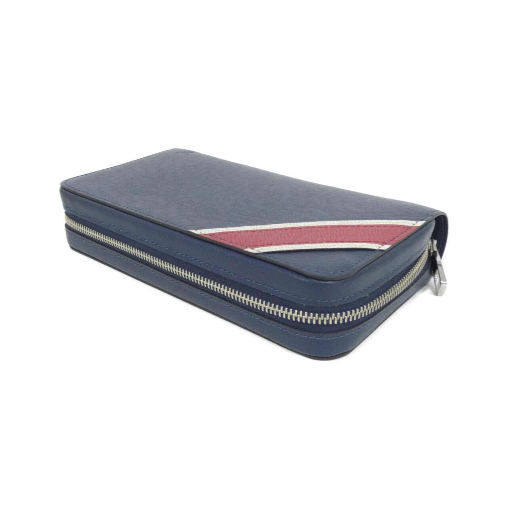 Louis Vuitton Blue Leather Long Wallet (Bi-Fold) (Pre-Owned)