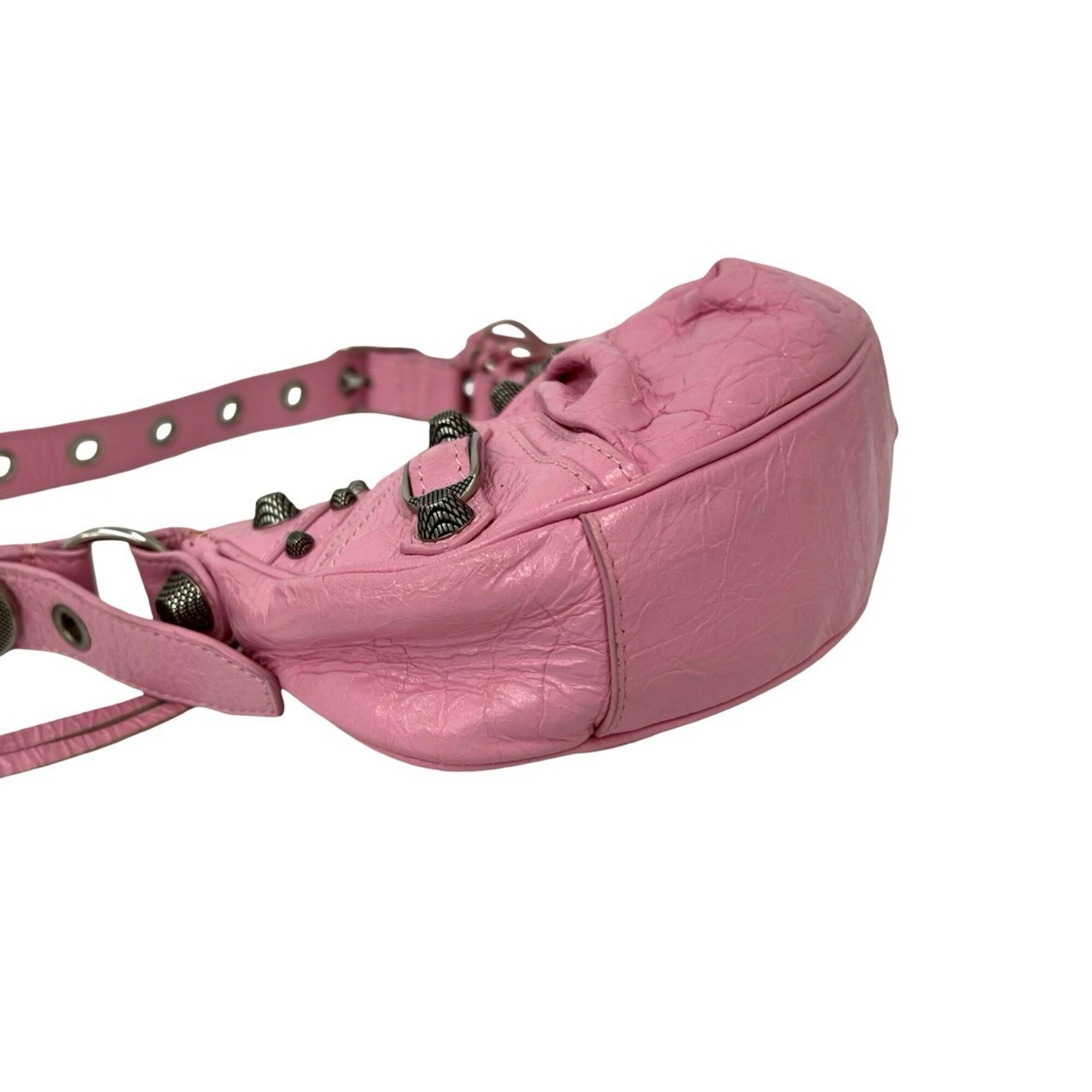 Balenciaga Pink Leather Pochette Shoulder Bag (Pre-Owned)
