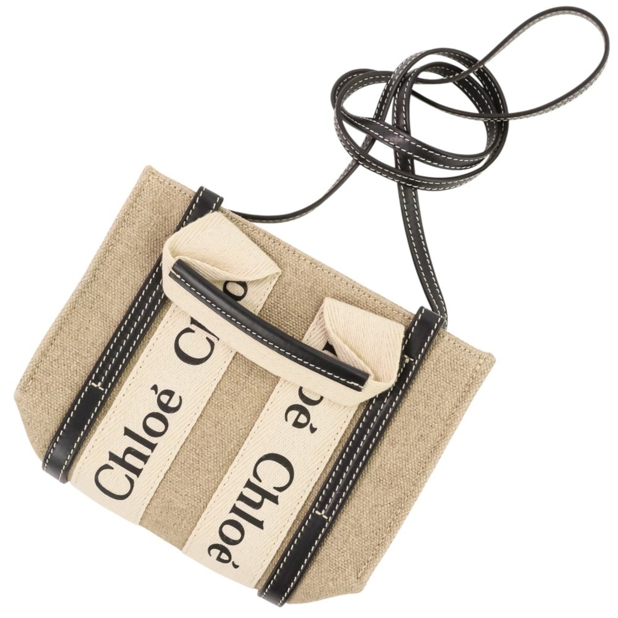 Chloé Beige Black Shoulder Bag (Pre-Owned)