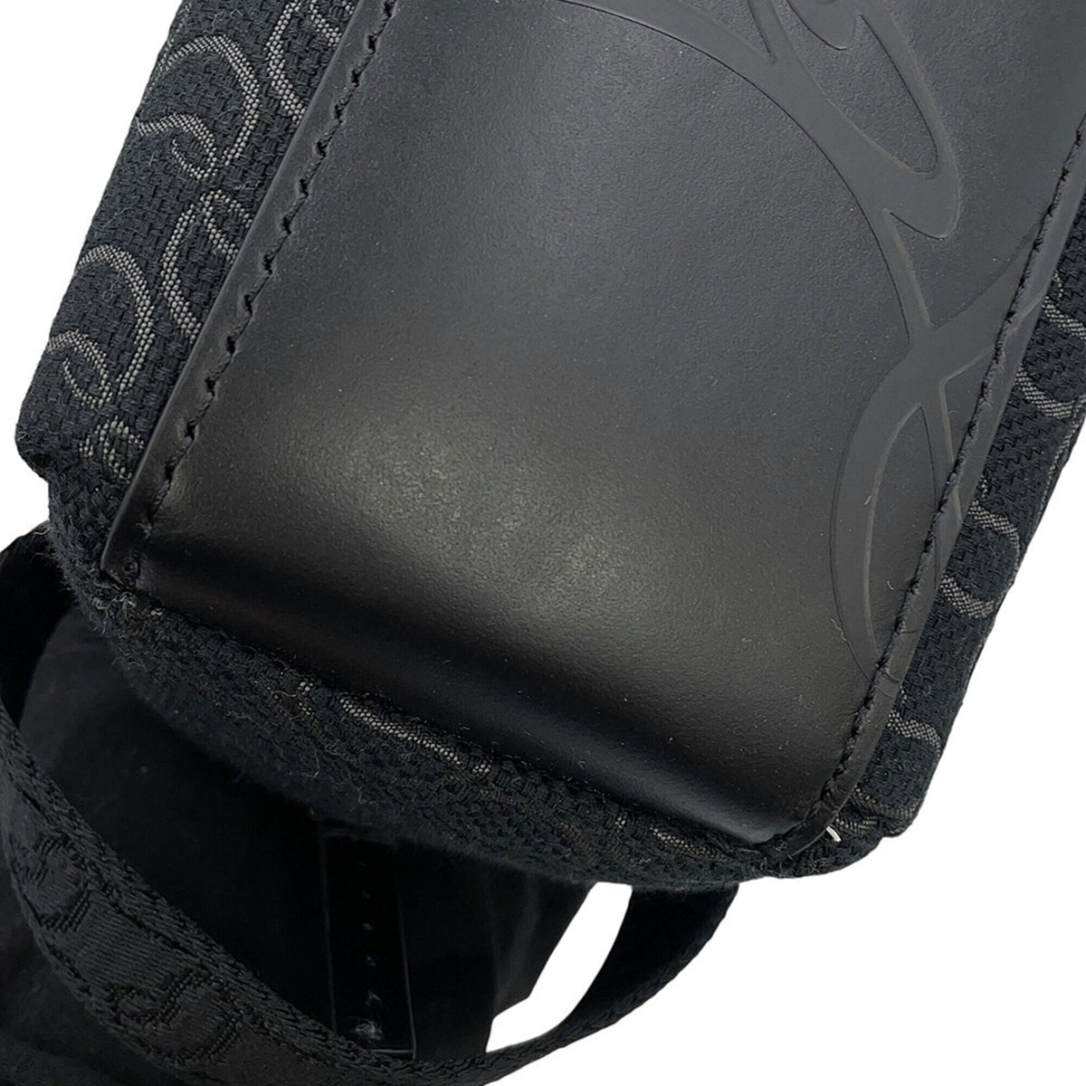 Christian Louboutin Black Canvas Leather Clutch Bag Handbag (Pre-Owned)