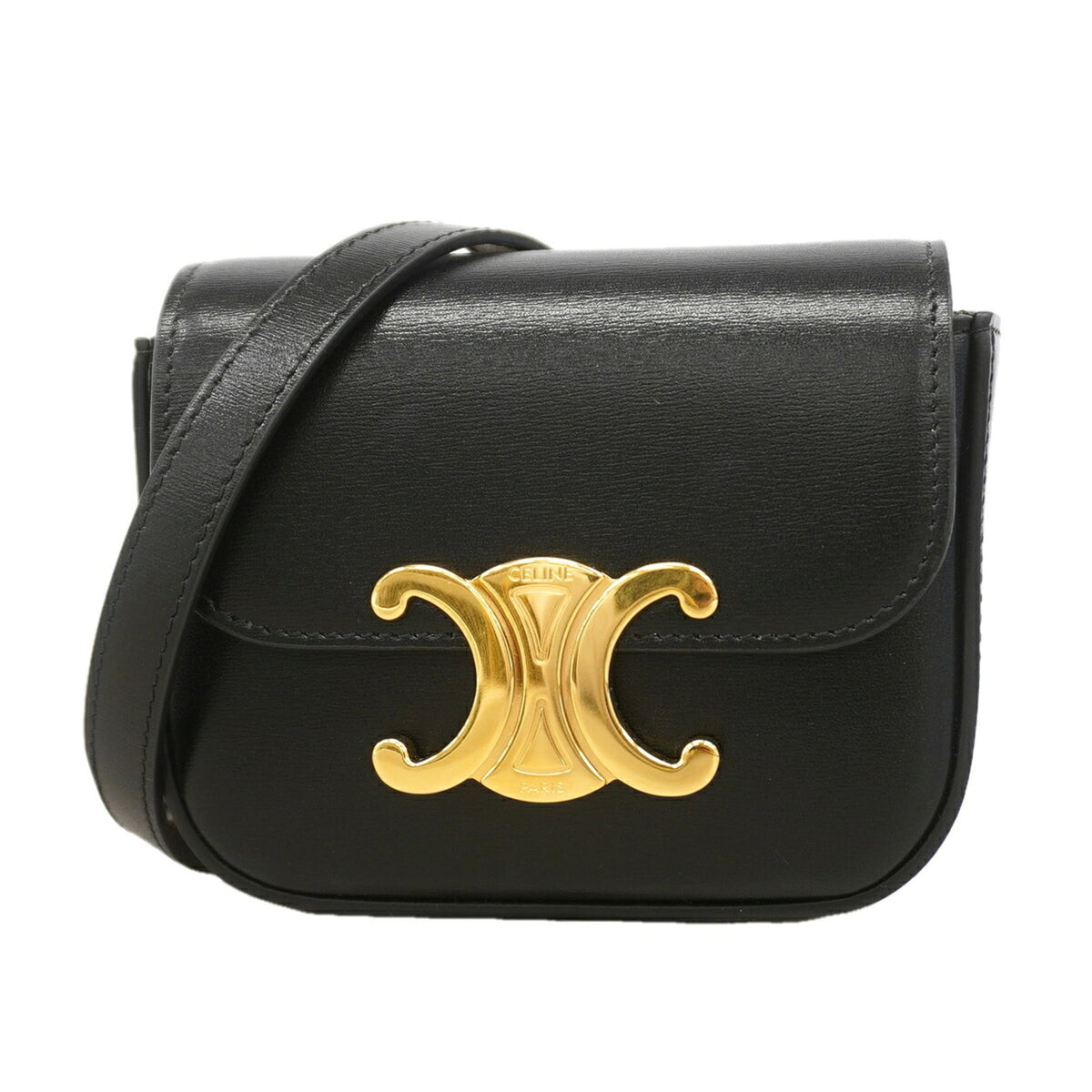 Celine Black Leather Shoulder Bag (Pre-Owned)
