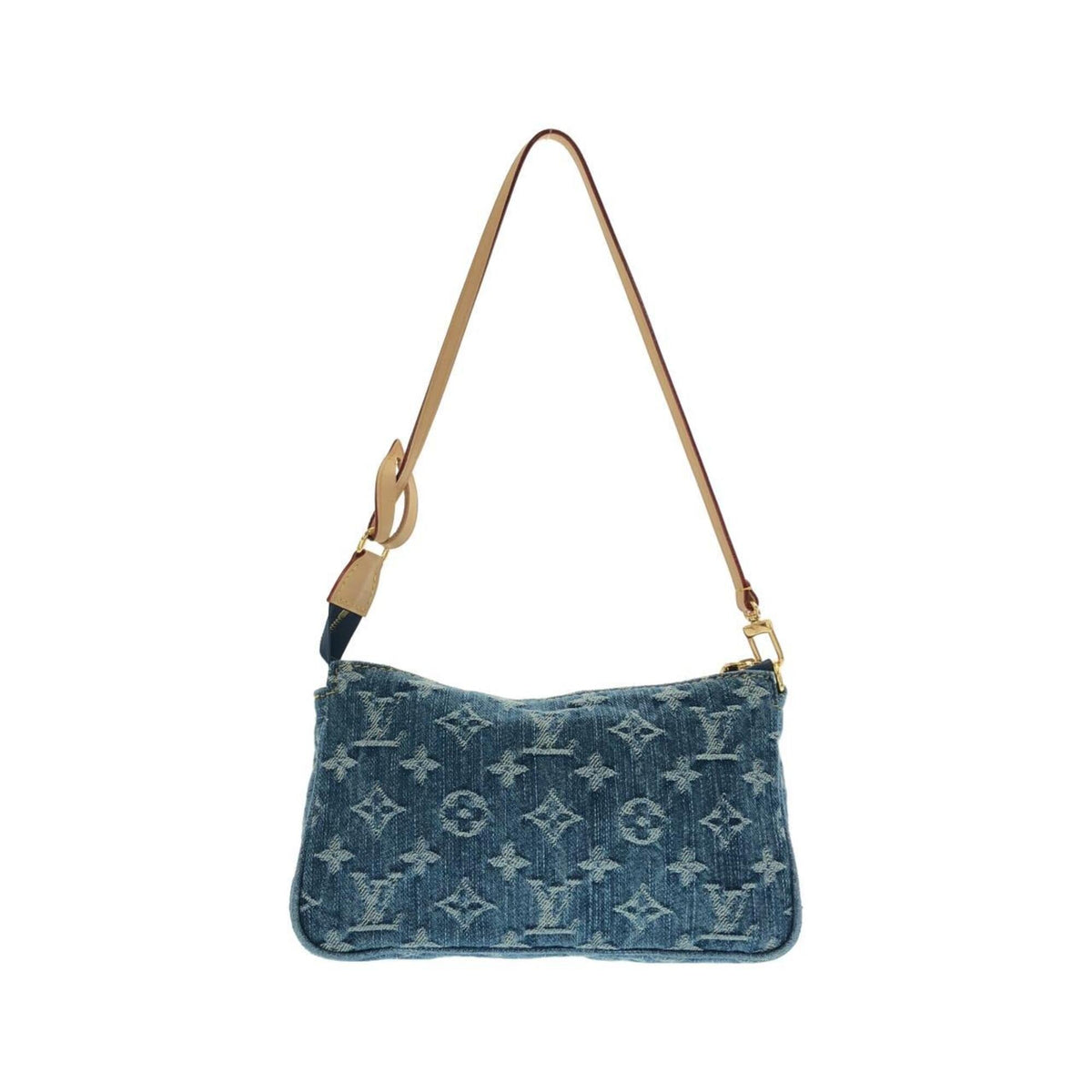 Louis Vuitton Blue Denim Canvas Handbag Pochette (Pre-Owned)
