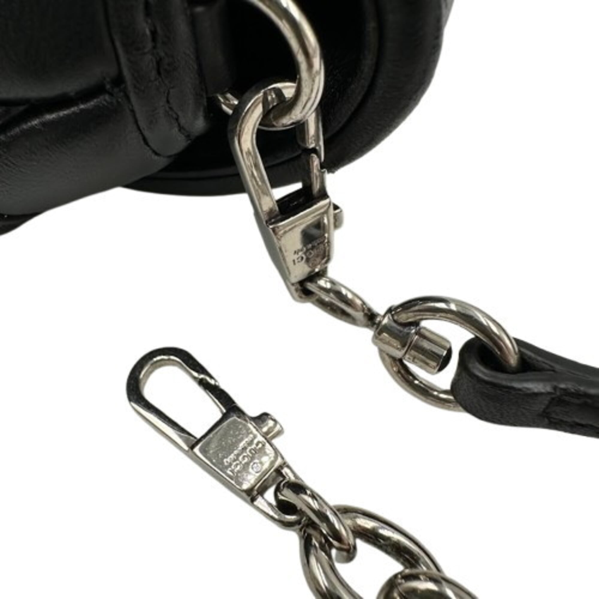 Gucci Horsebit Black Leather Shoulder Bag (Pre-Owned)