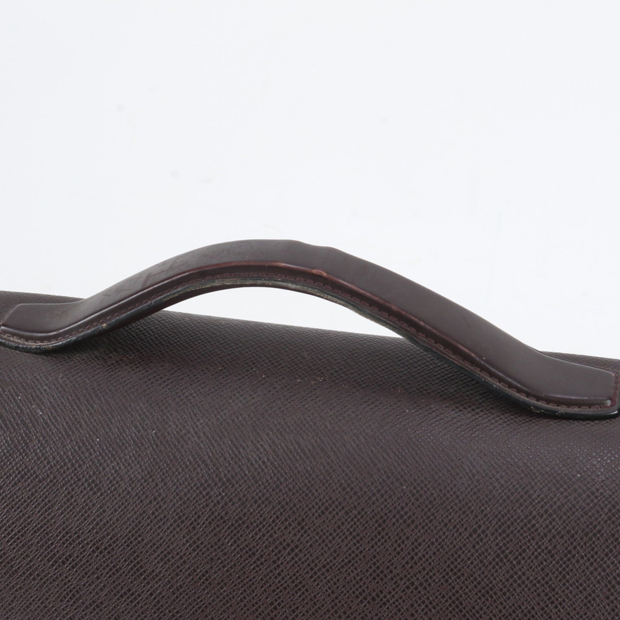 Louis Vuitton Acajou Leather Briefcase Tote Bag (Pre-Owned)