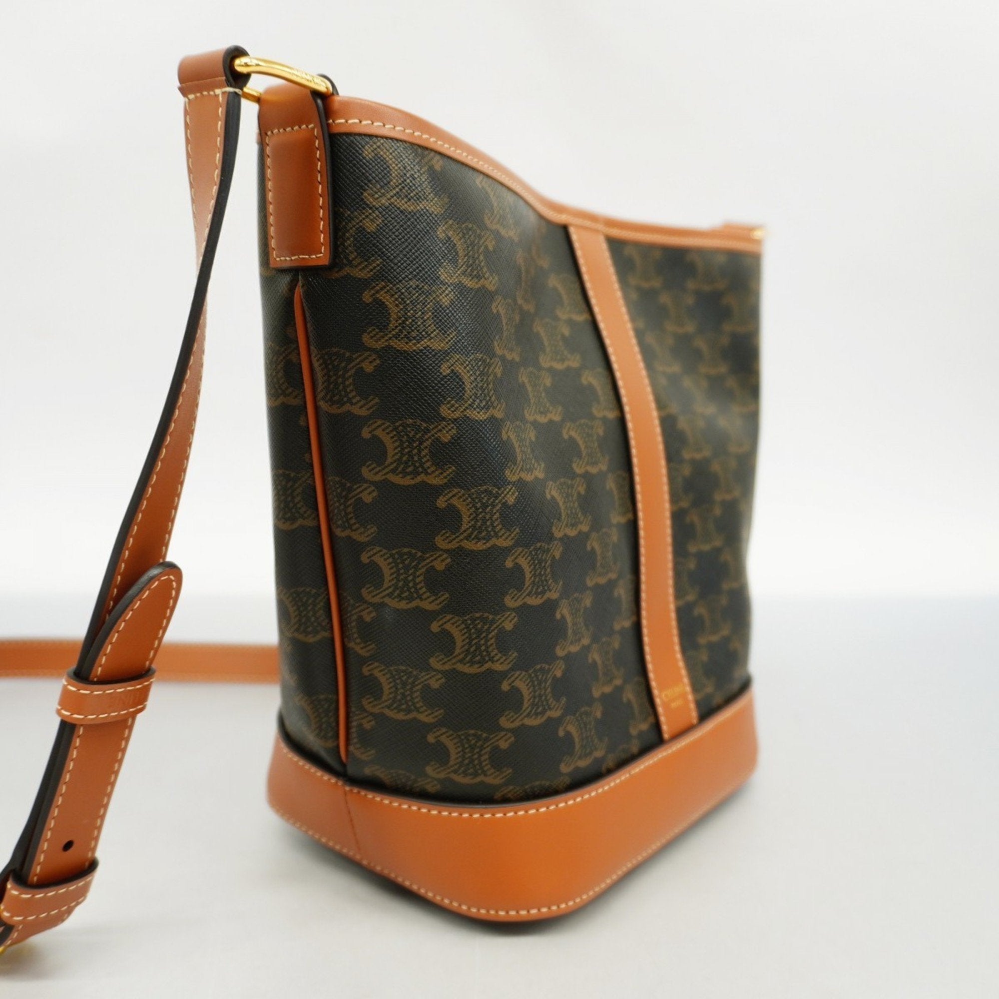 Celine Black Brown Pvc Shoulder Bag (Pre-Owned)