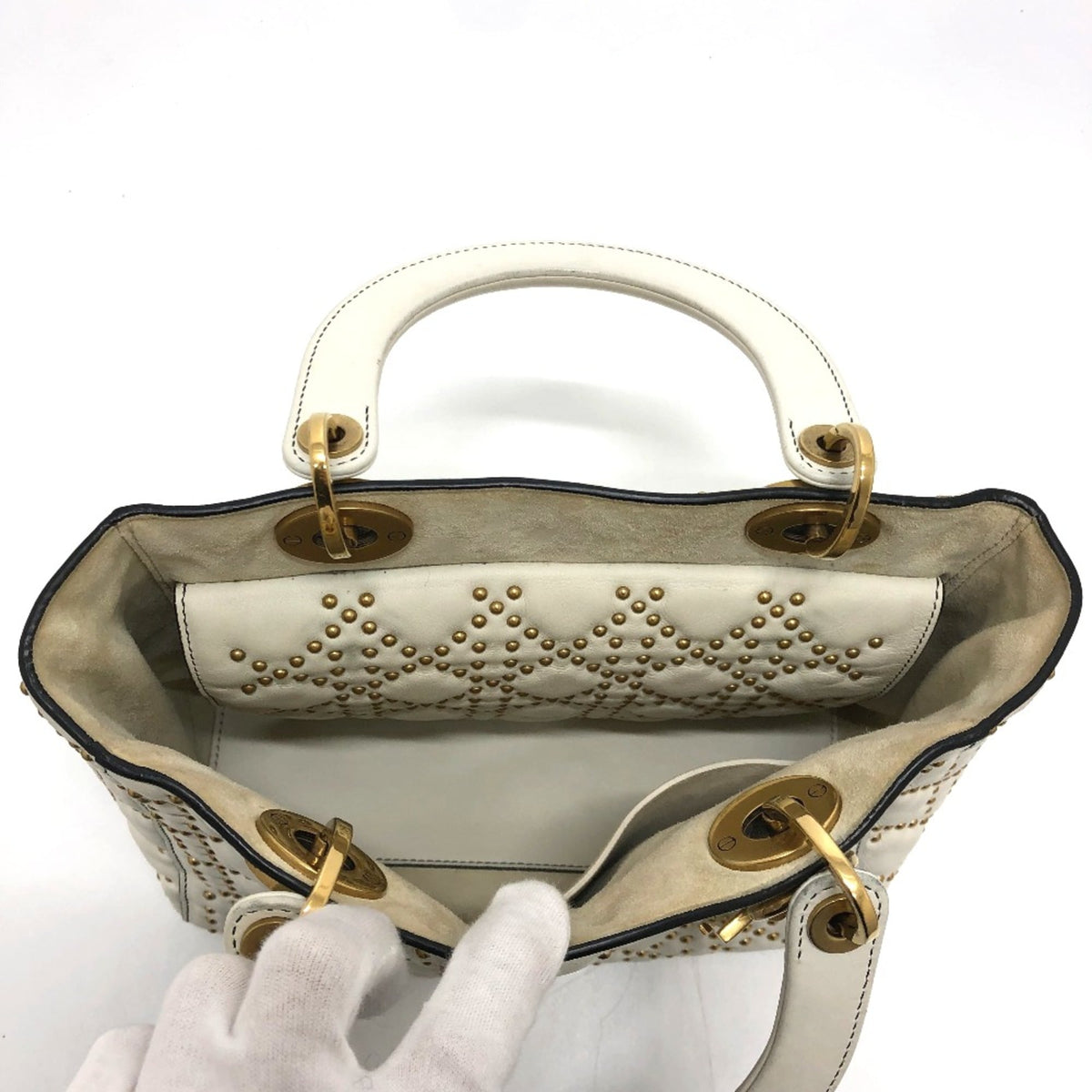 Christian Dior White Leather Handbag (Pre-Owned)