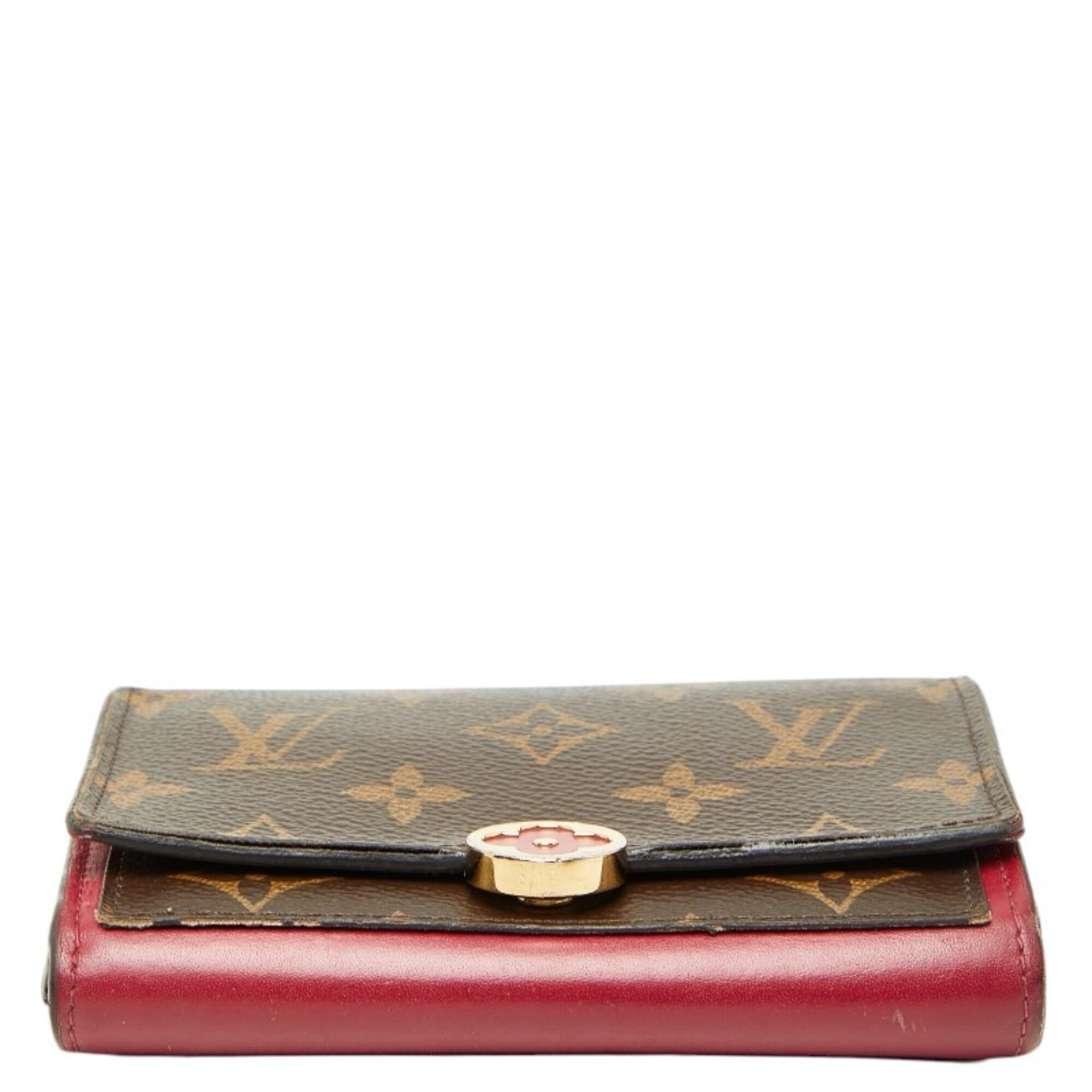 Louis Vuitton Brown Fuchsia Monogram Monogram Wallet (Bi-Fold) (Pre-Owned)