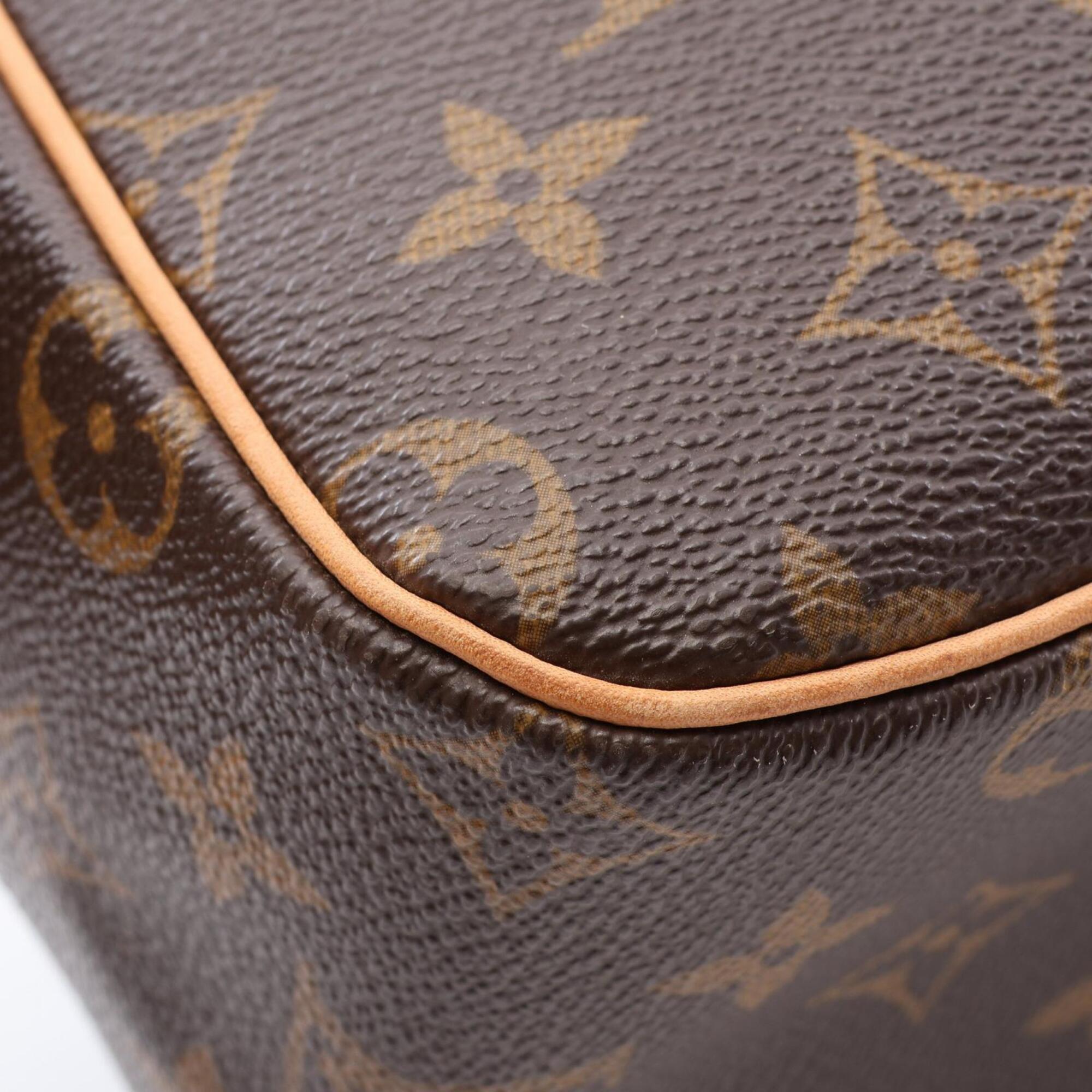 Louis Vuitton Brown Pvc Coated Canvas Leather Handbag Shoulder Bag (Pre-Owned)