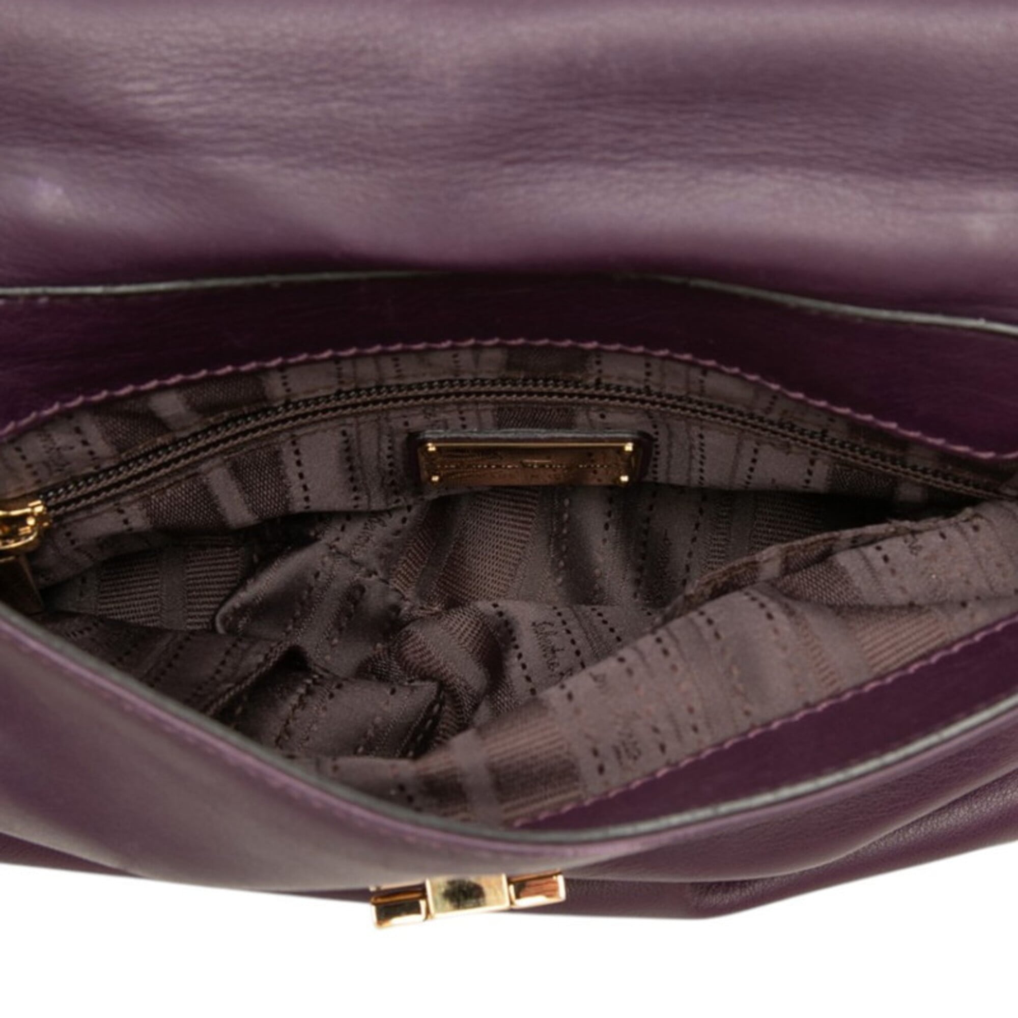 Salvatore Ferragamo Purple Leather Handbag (Pre-Owned)