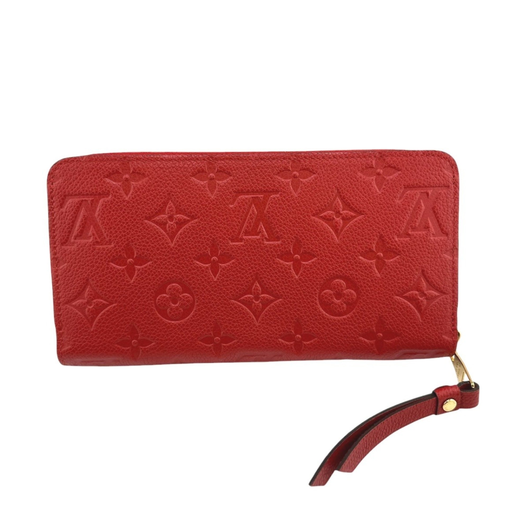 Louis Vuitton Red Color Monogram Empreinte Long Wallet (Bi-Fold) (Pre-Owned)