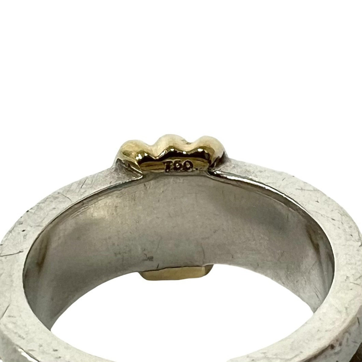 Tiffany Gold Silver Yellow Gold (18K) Silver 925 Band Ring (Pre-Owned)