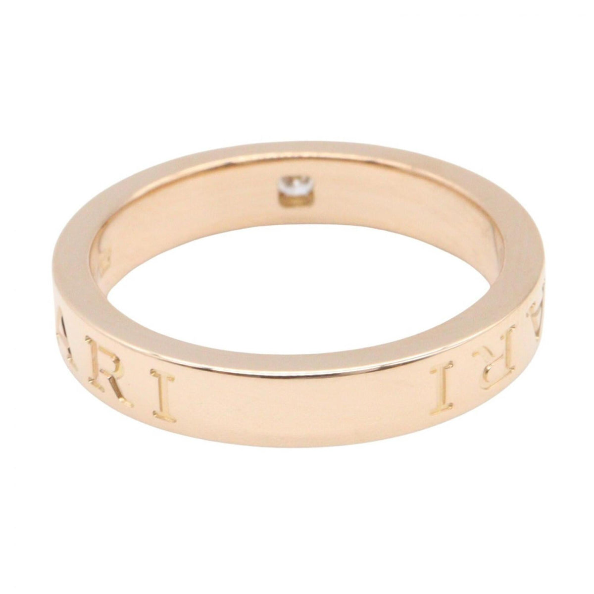 Bvlgari Gold Clear Pink Gold (18K) Band Ring (Pre-Owned)