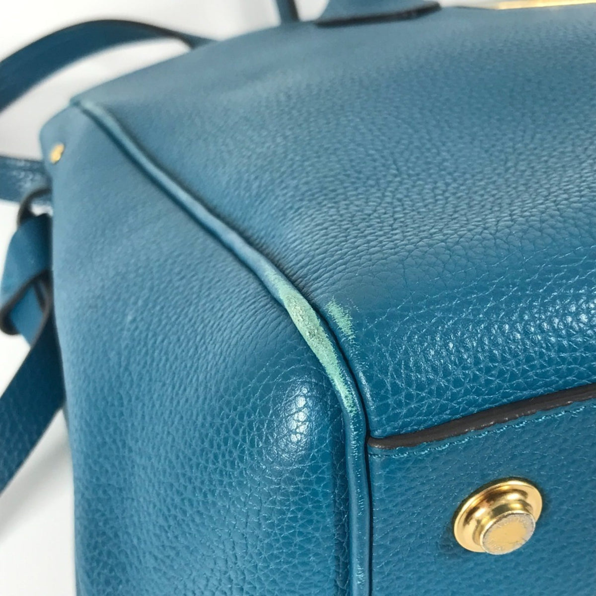 Louis Vuitton Blue Leather Shoulder Bag Tote Bag (Pre-Owned)