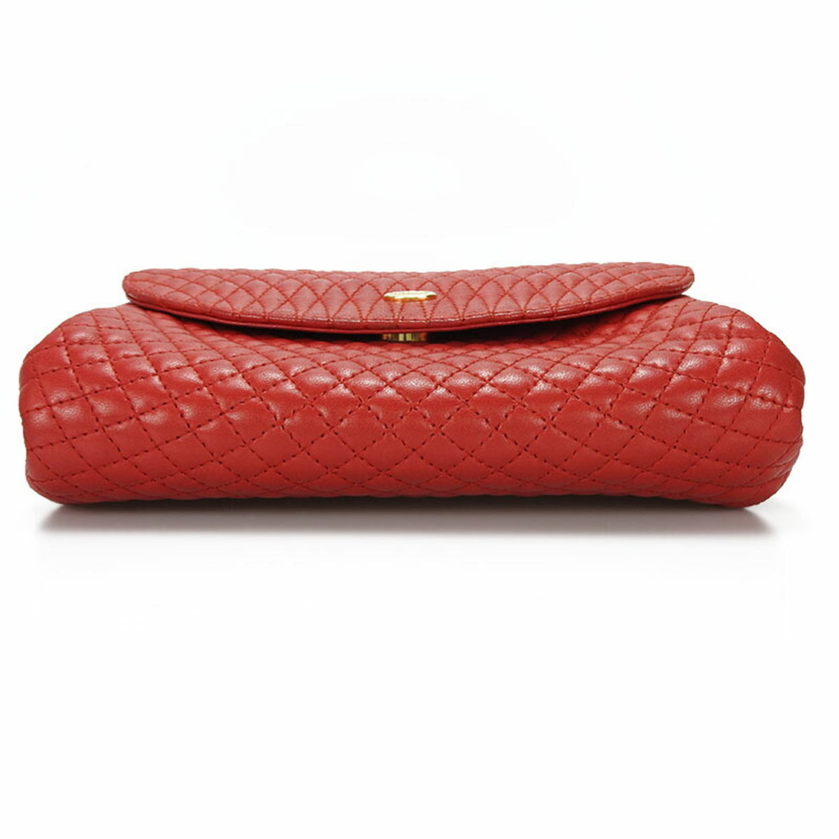 Bally Red Color Leather Shoulder Bag (Pre-Owned)