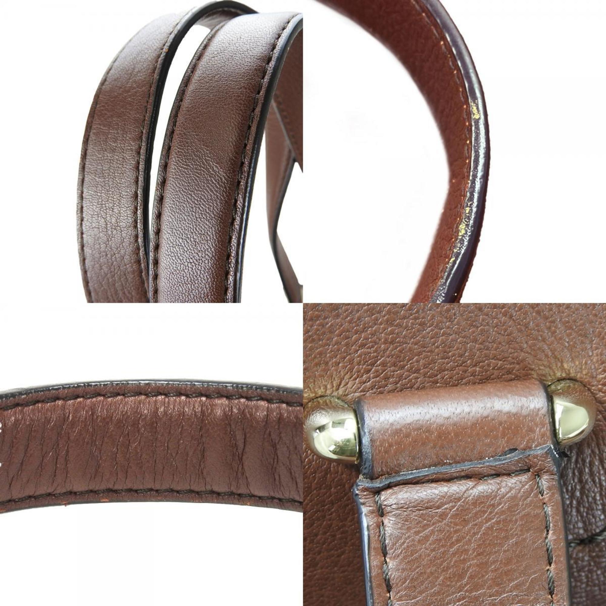 Bally Brown Leather Tote Bag (Pre-Owned)