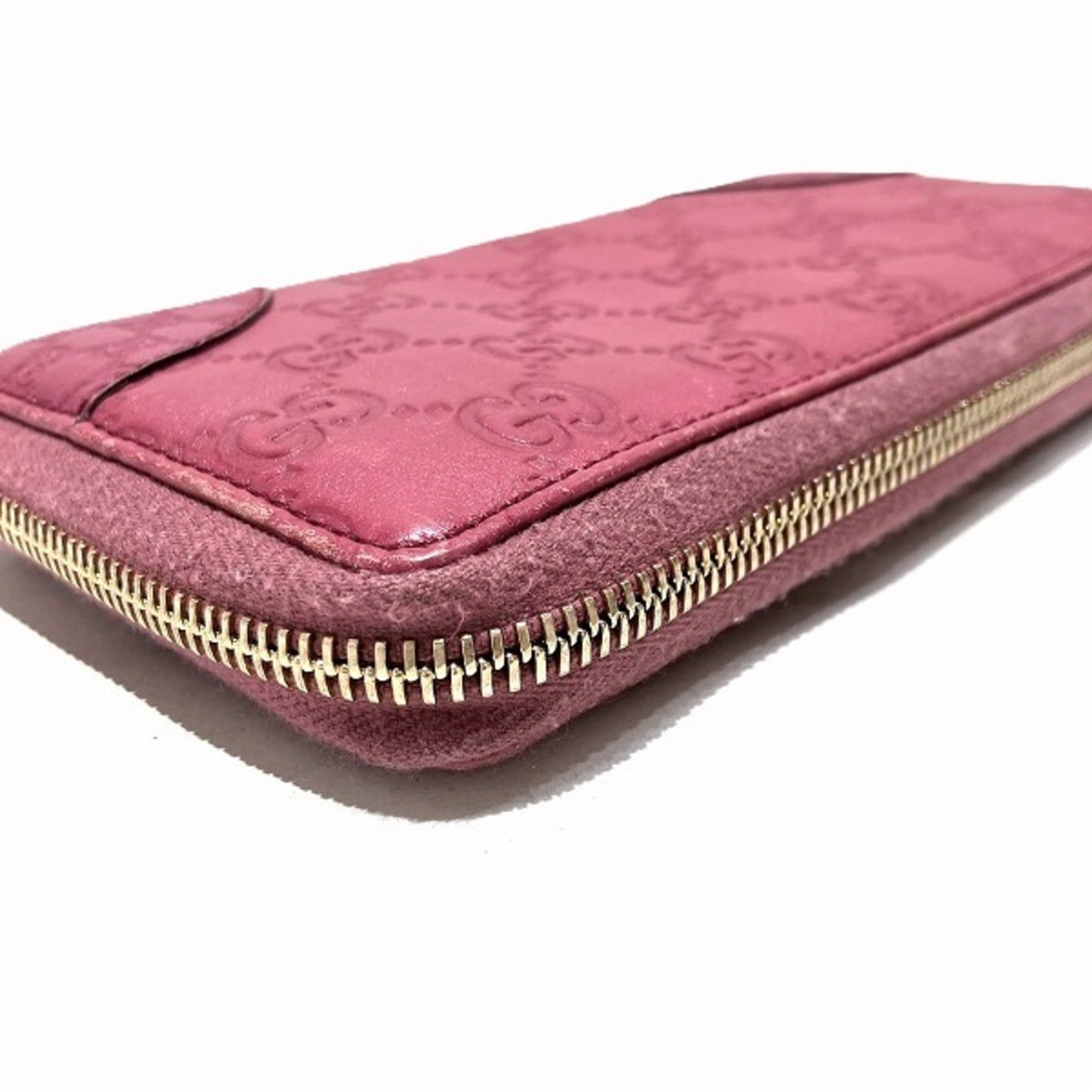 Gucci Pink Leather Coin Purse/Coin Case (Pre-Owned)