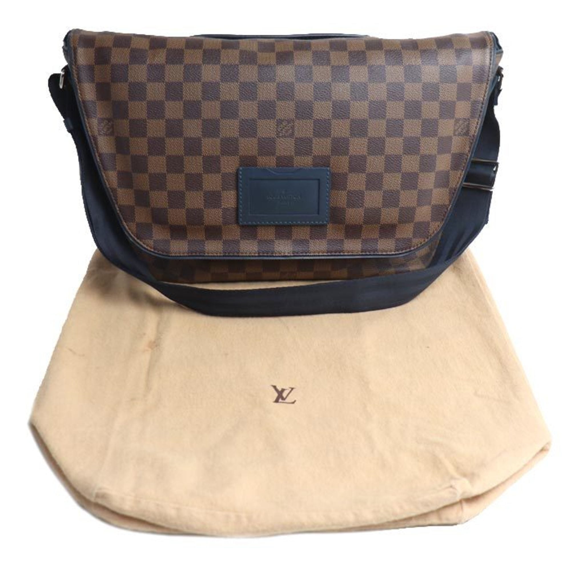 Louis Vuitton Brown Damier Canvas Leather Shoulder Bag (Pre-Owned)
