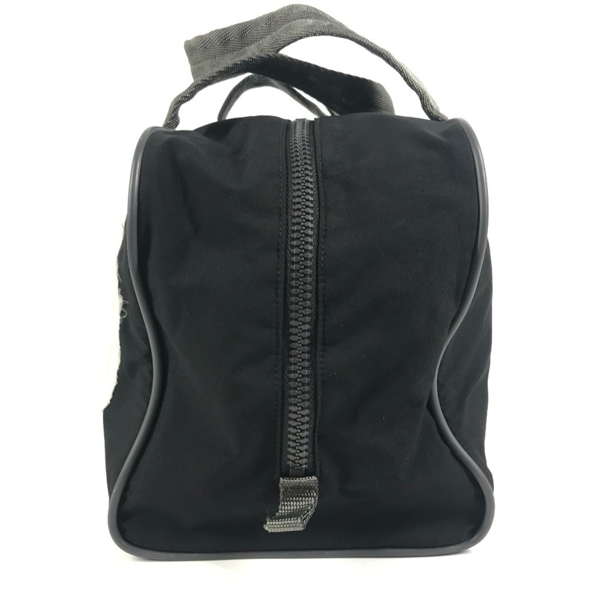 Prada Black Nylon Boston Bag Handbag Shoulder Bag (Pre-Owned)