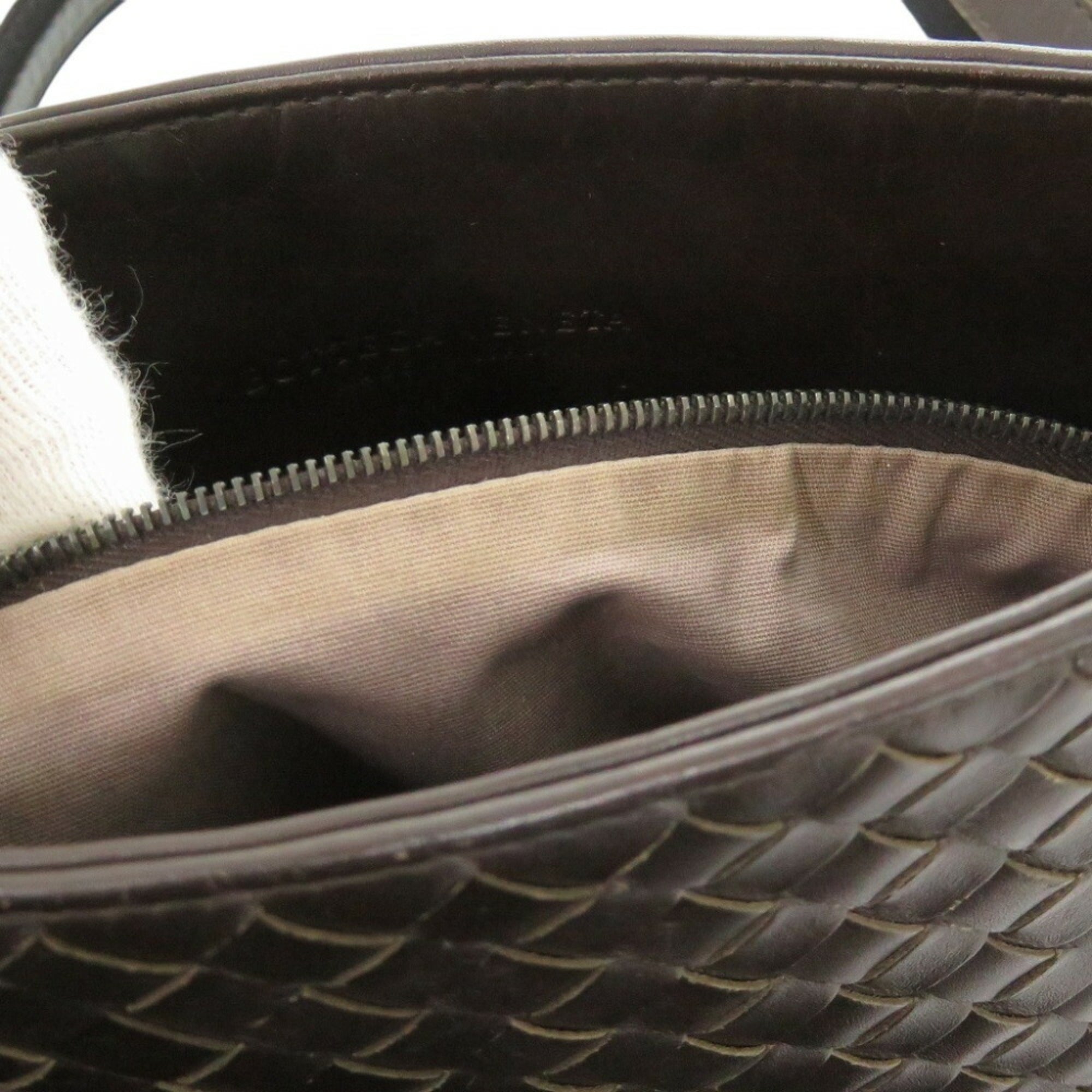 Bottega Veneta Dark Brown Leather Shoulder Bag (Pre-Owned)