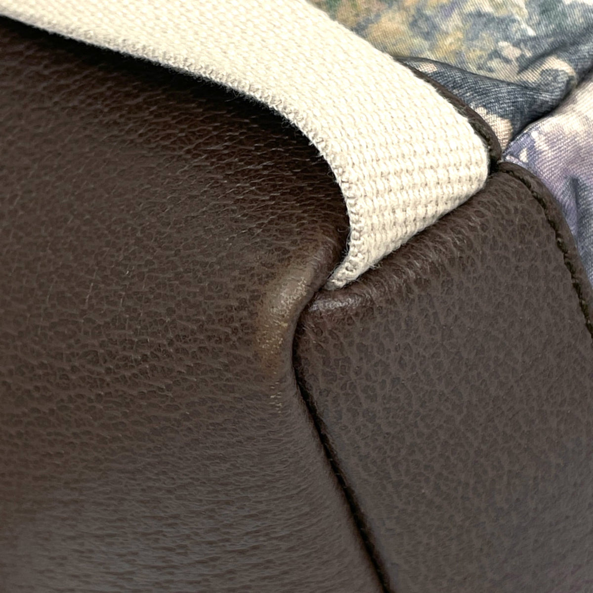 Gucci Beige Multi-Color Nylon Leather Backpack (Pre-Owned)