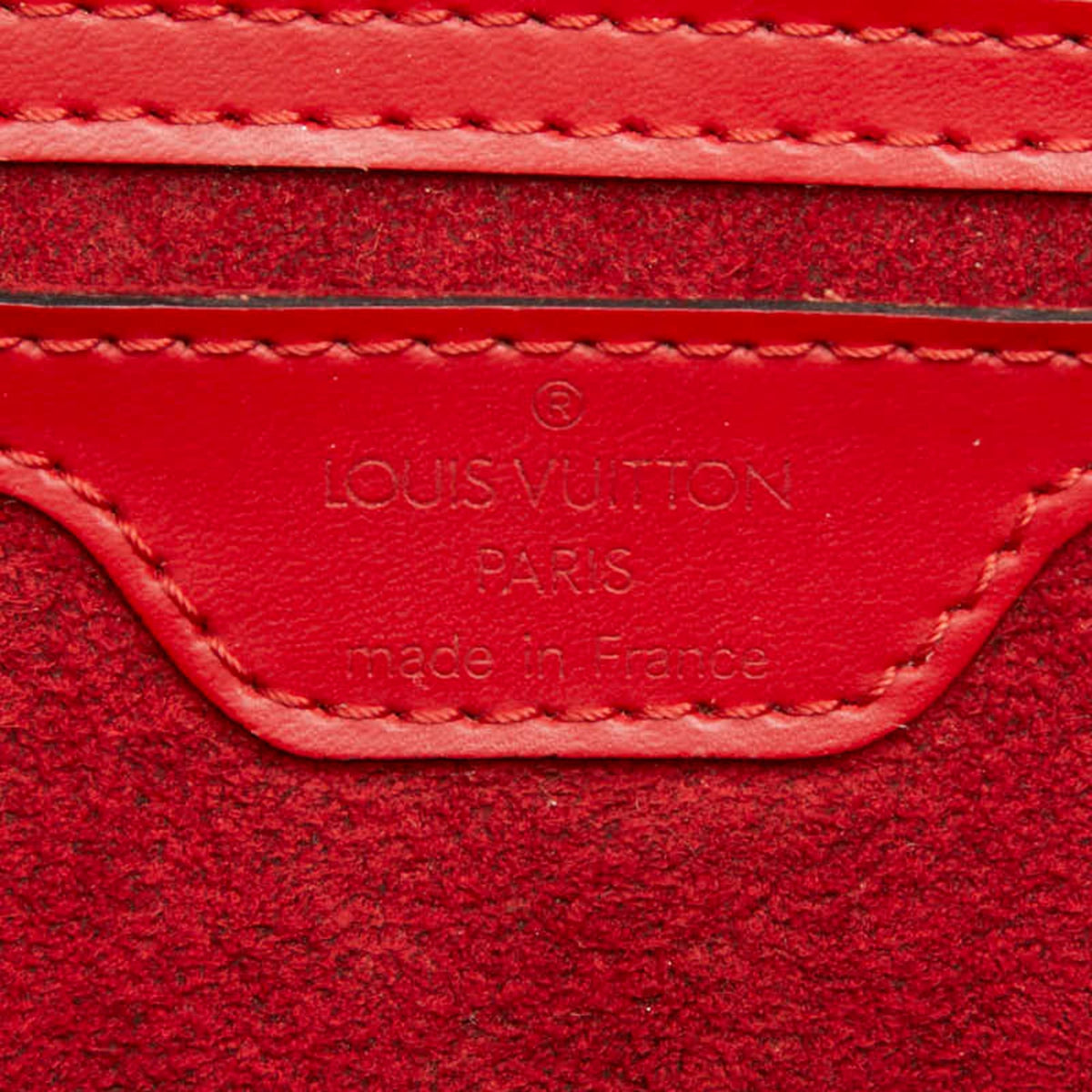 Louis Vuitton Castilian Red Leather Handbag (Pre-Owned)