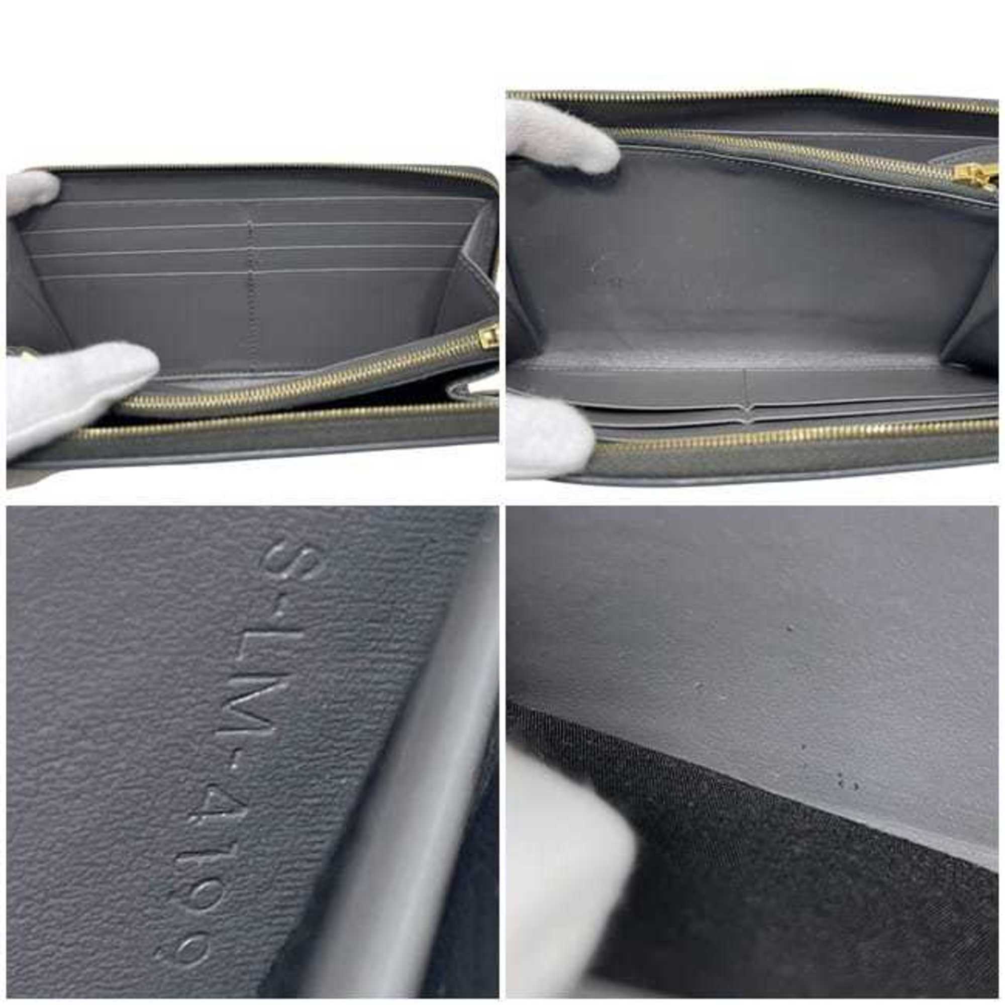 Celine Gray Leather Long Wallet (Bi-Fold) (Pre-Owned)