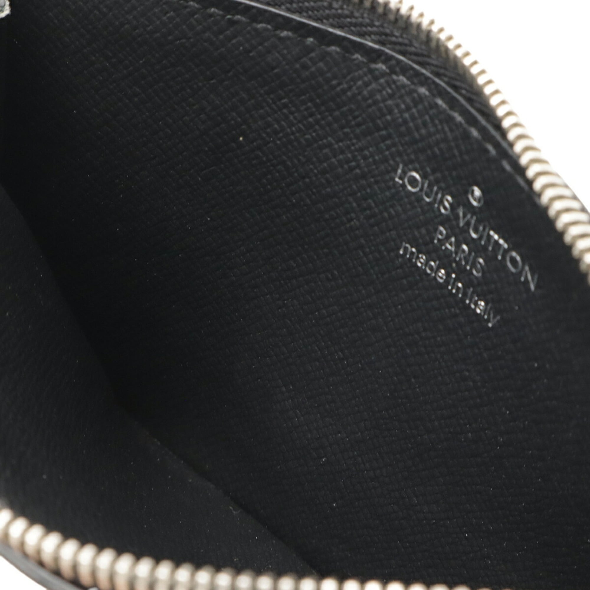 Louis Vuitton Noir Taiga Leather Monogram Eclipse Coin Purse/Coin Case (Pre-Owned)