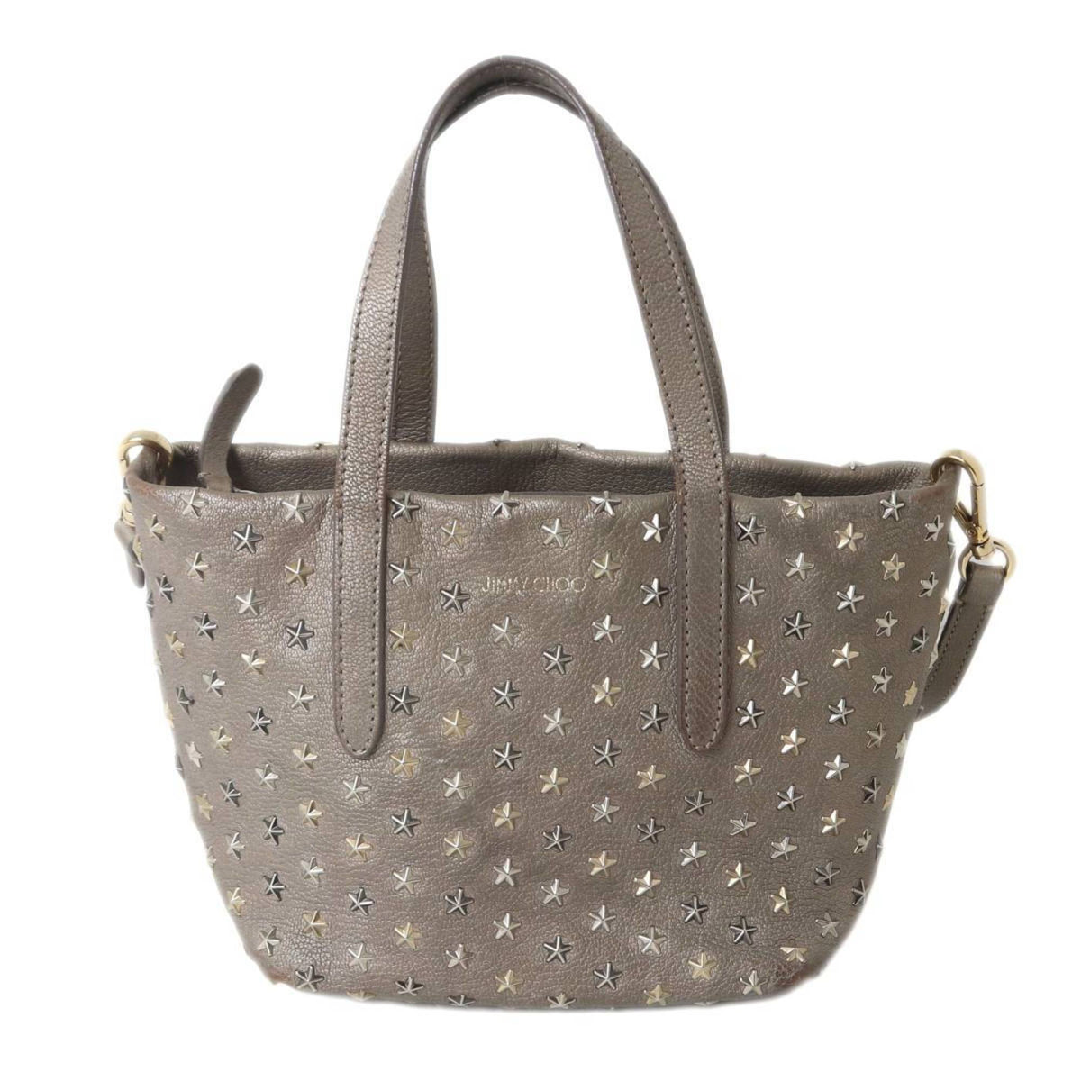 Jimmy Choo Gray Leather Handbag (Pre-Owned)