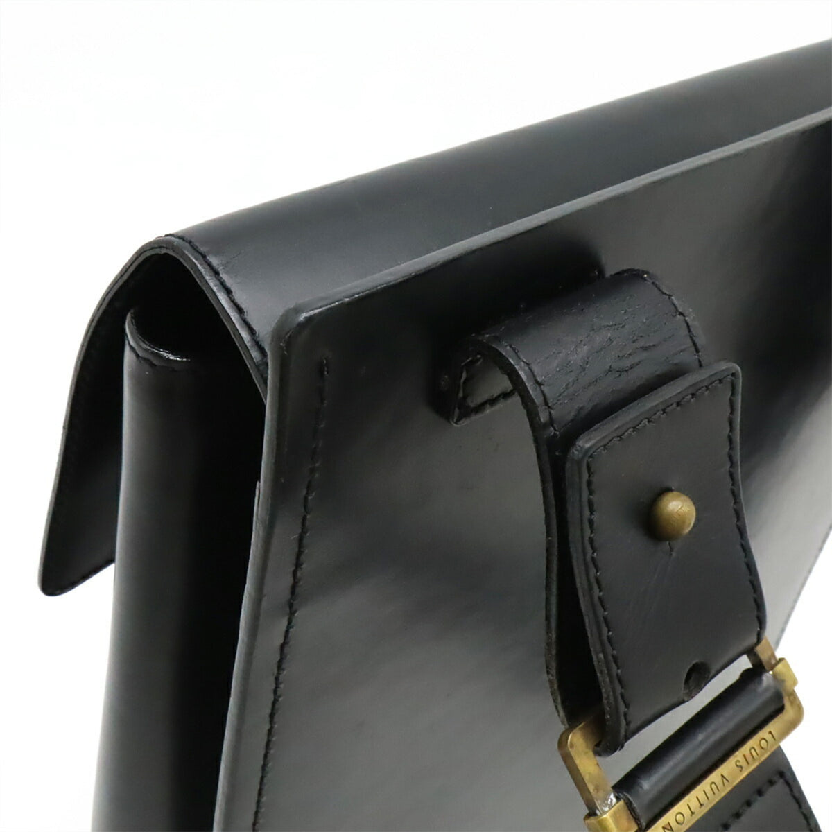 Louis Vuitton Black Leather Shoulder Bag (Pre-Owned)