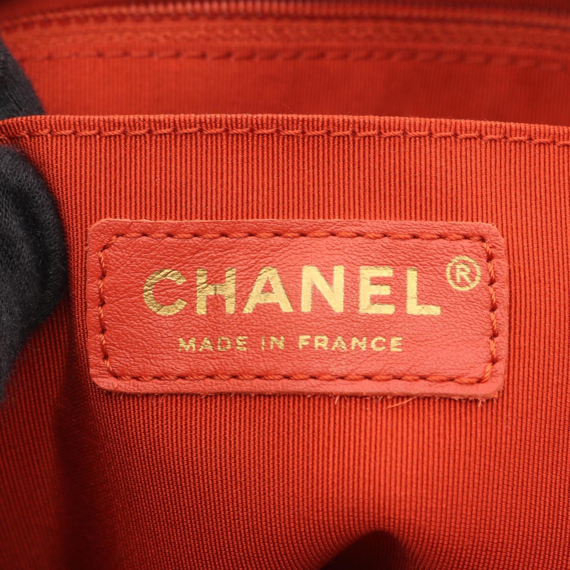 Chanel Orange Leather Backpack (Pre-Owned)