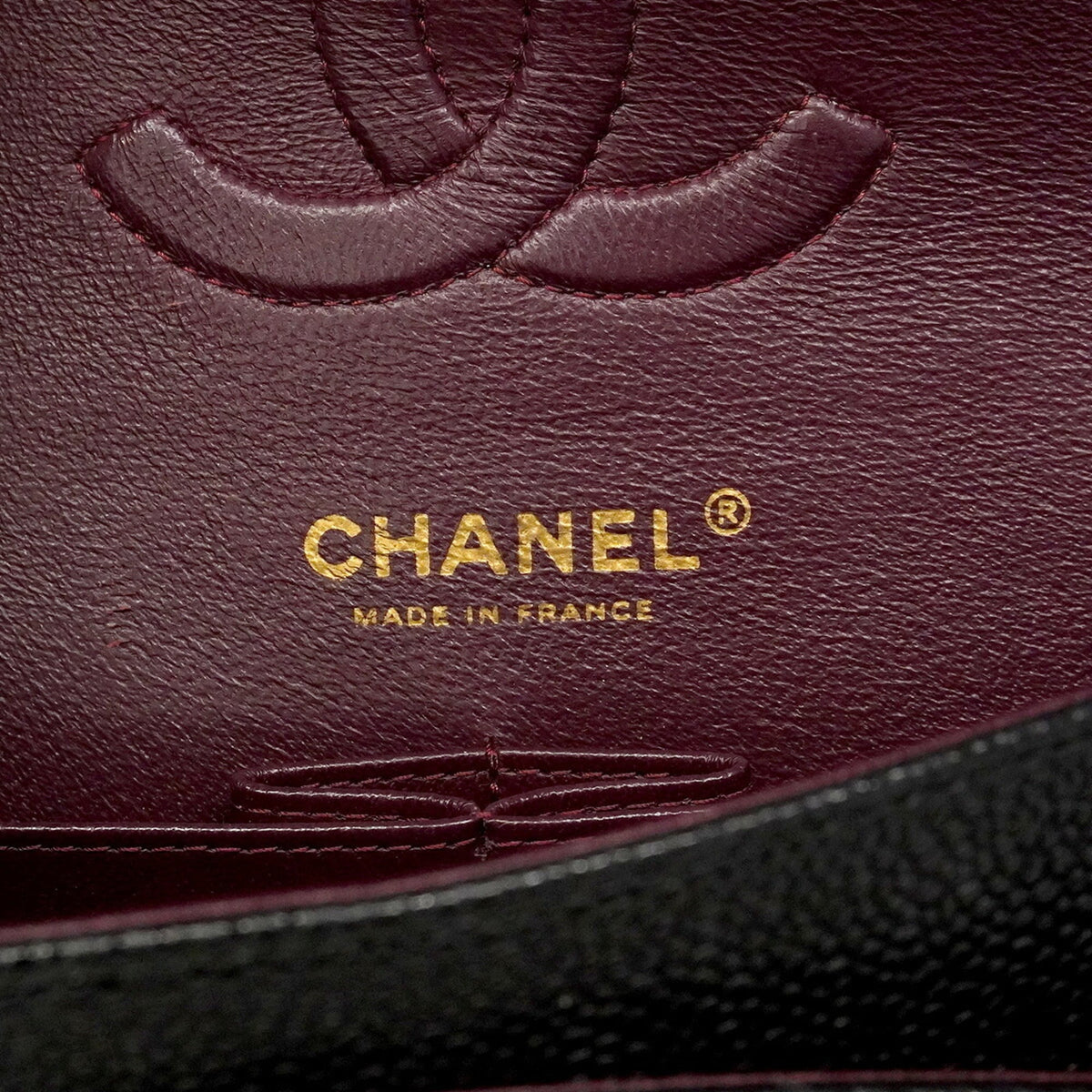 Chanel Black Grained Calfskin Shoulder Bag (Pre-Owned)