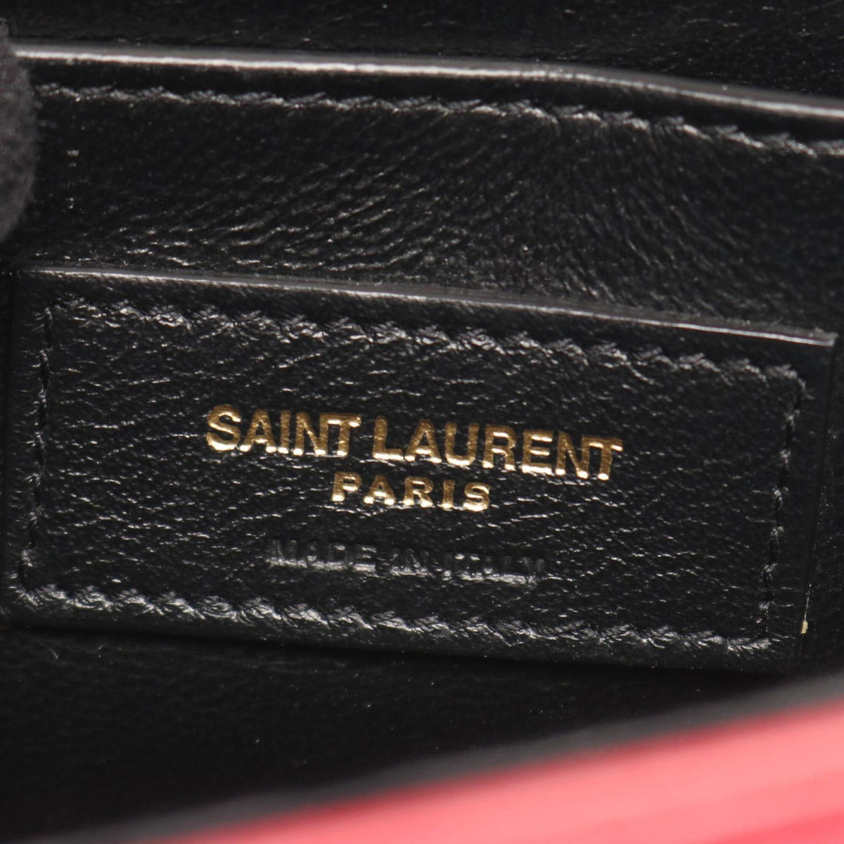Saint Laurent Red Color Leather Handbag Shoulder Bag (Pre-Owned)