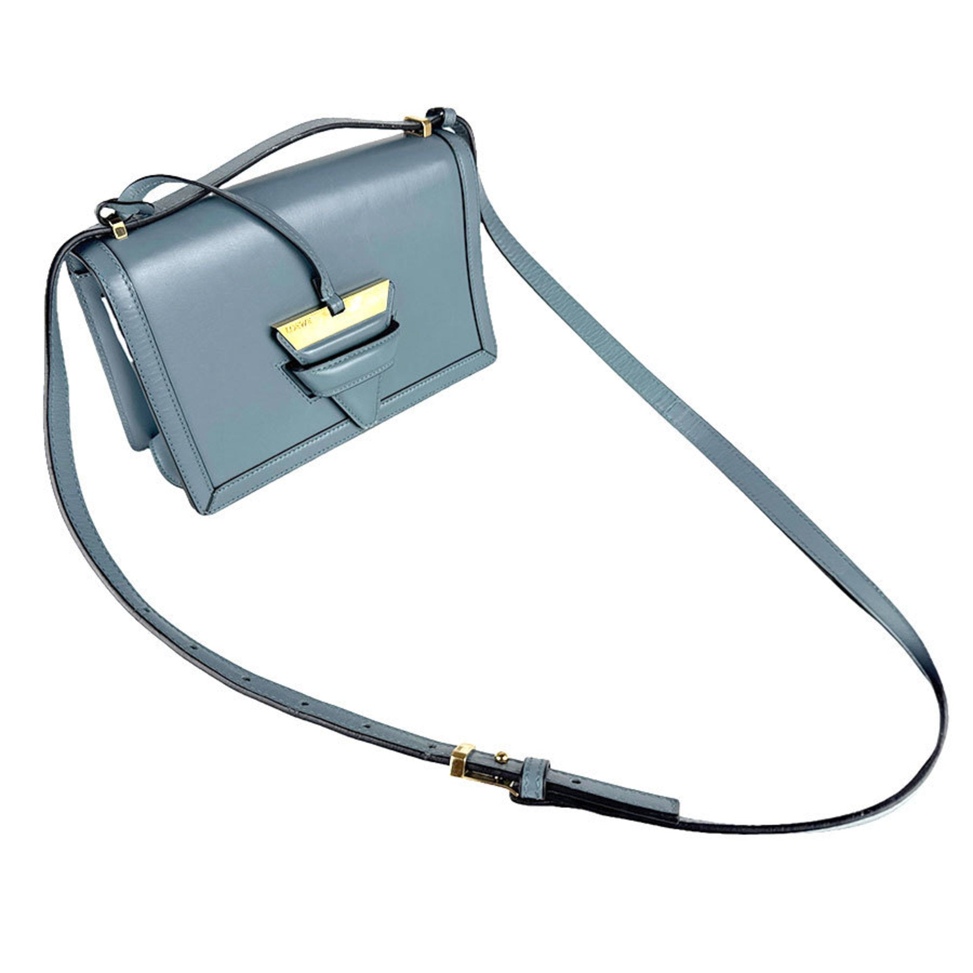 Loewe Blue Leather Shoulder Bag (Pre-Owned)
