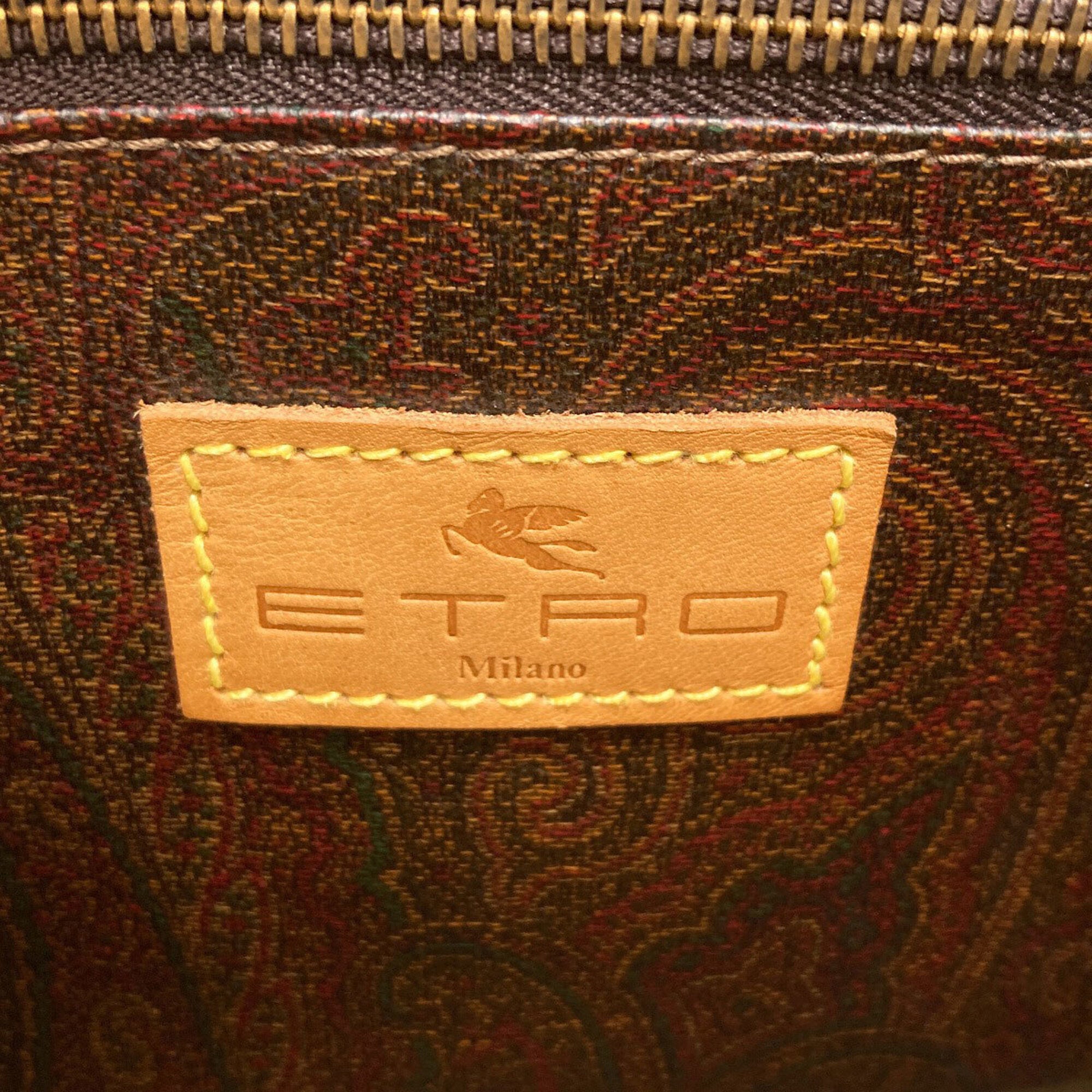 Etro Brown Pvc Boston Bag (Pre-Owned)