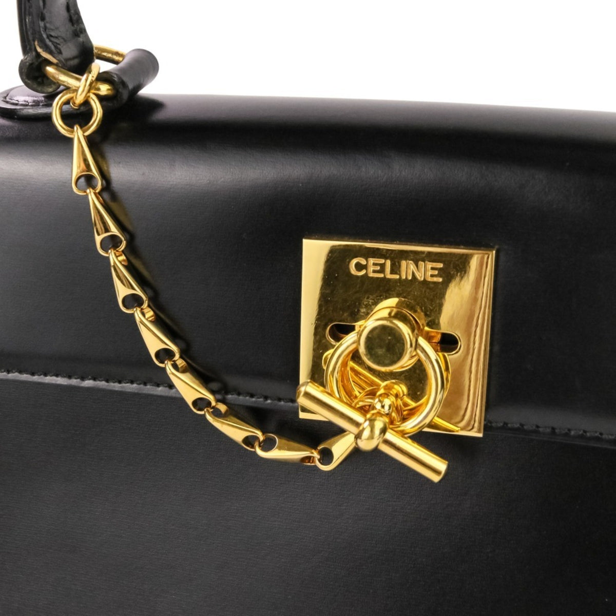 Celine Black Leather Handbag (Pre-Owned)