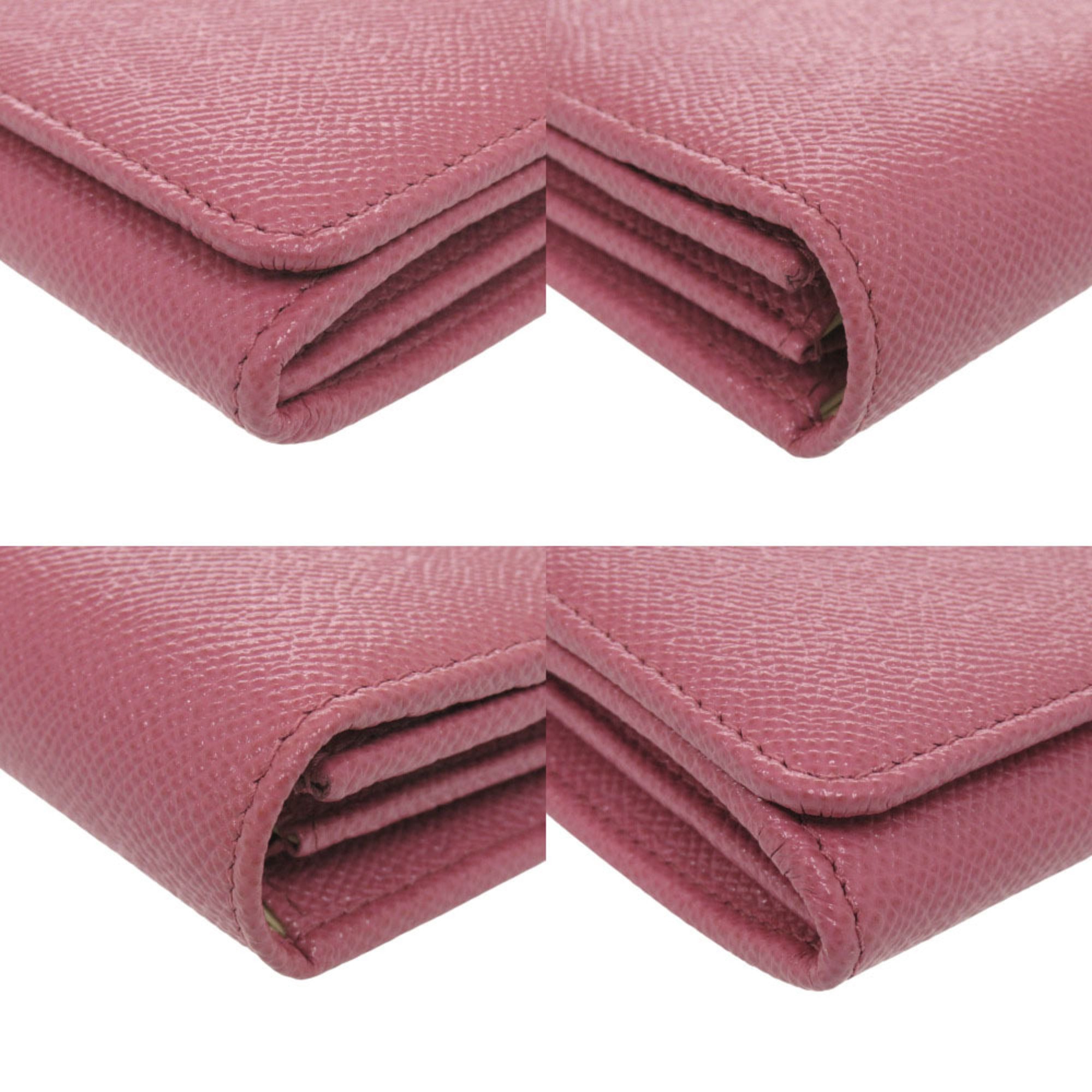 Bvlgari Bvlgari Bvlgari Pink Leather Long Wallet (Bi-Fold) (Pre-Owned)