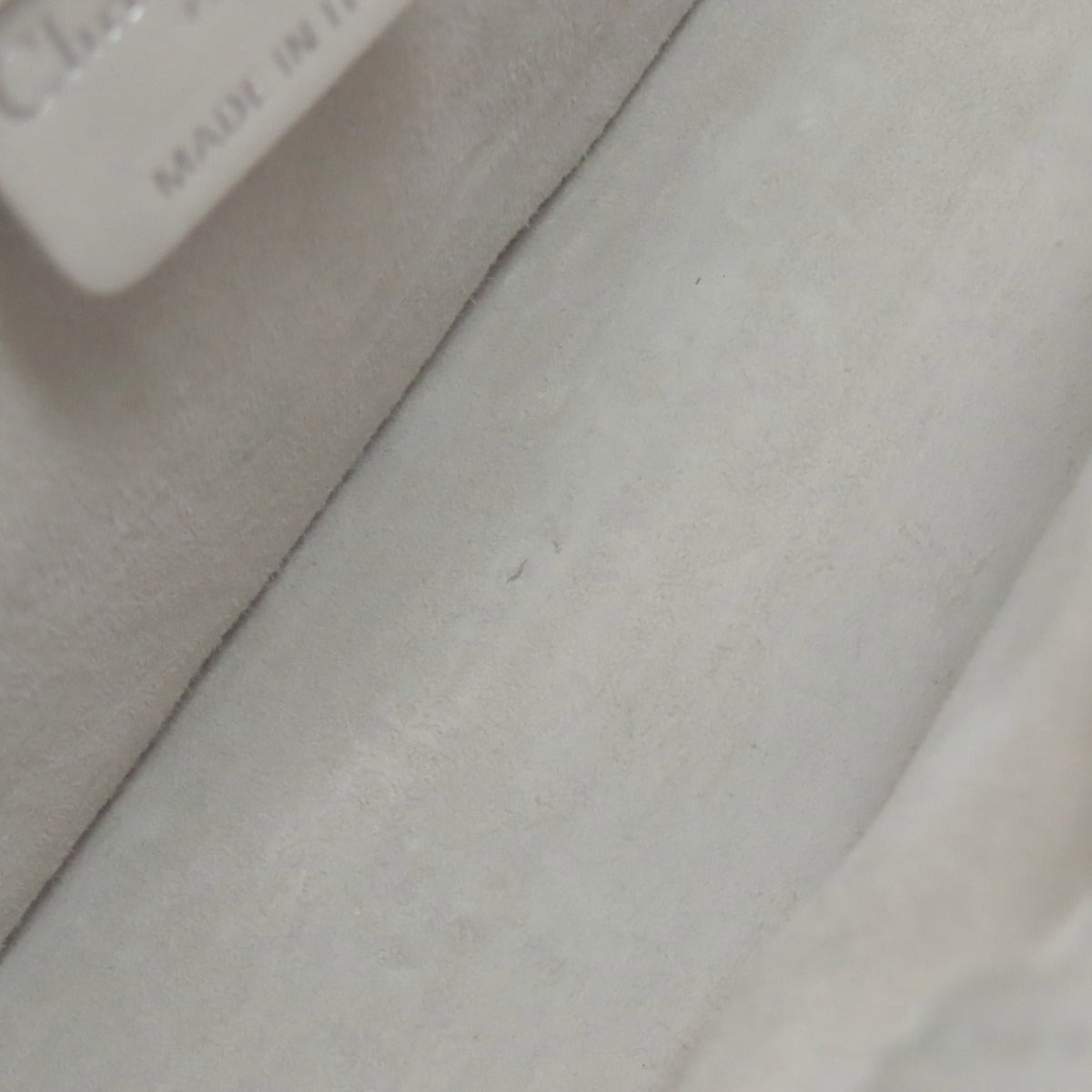 Christian Dior Gray White Leather Handbag (Pre-Owned)