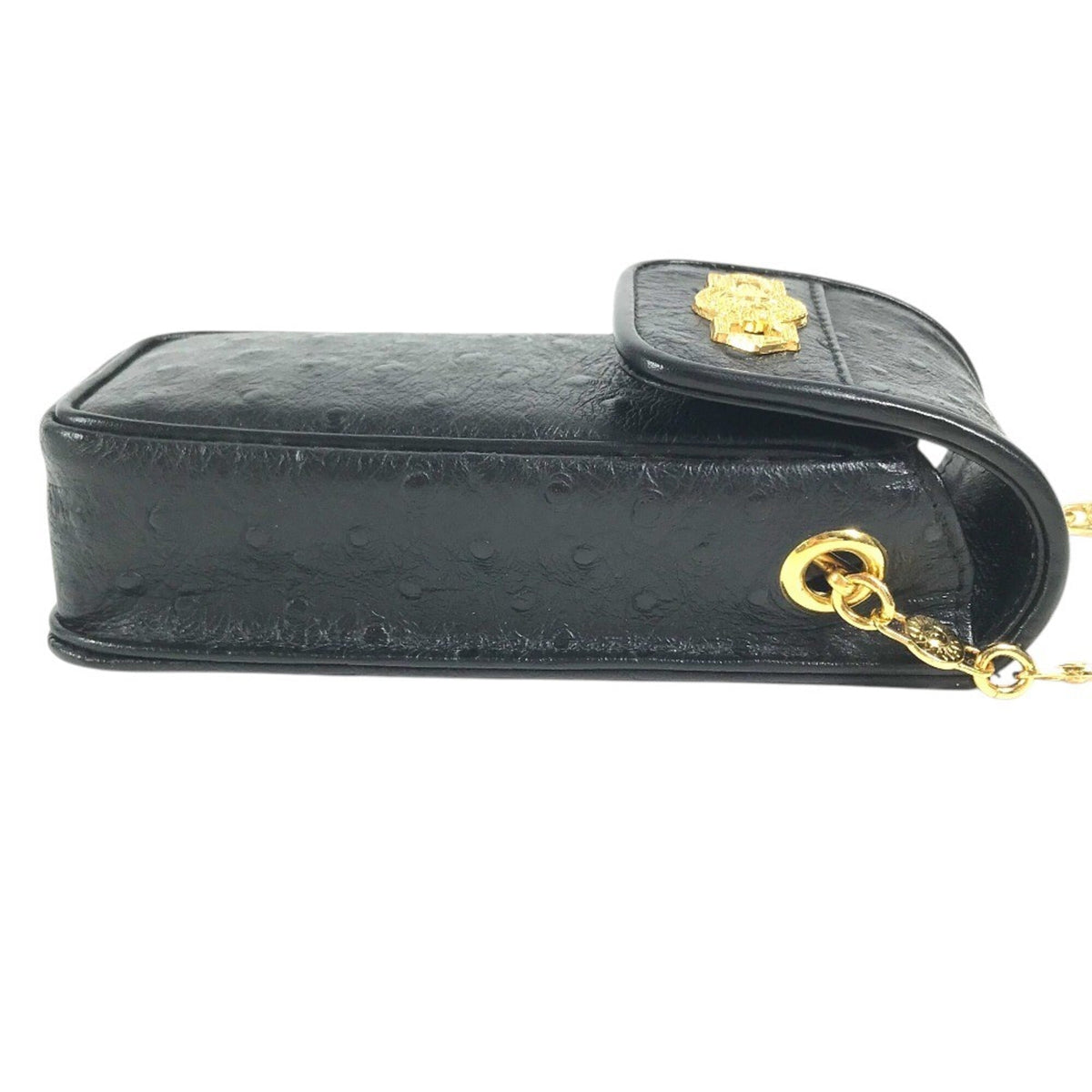 Versace Black Leather Handbag Pouch (Pre-Owned)