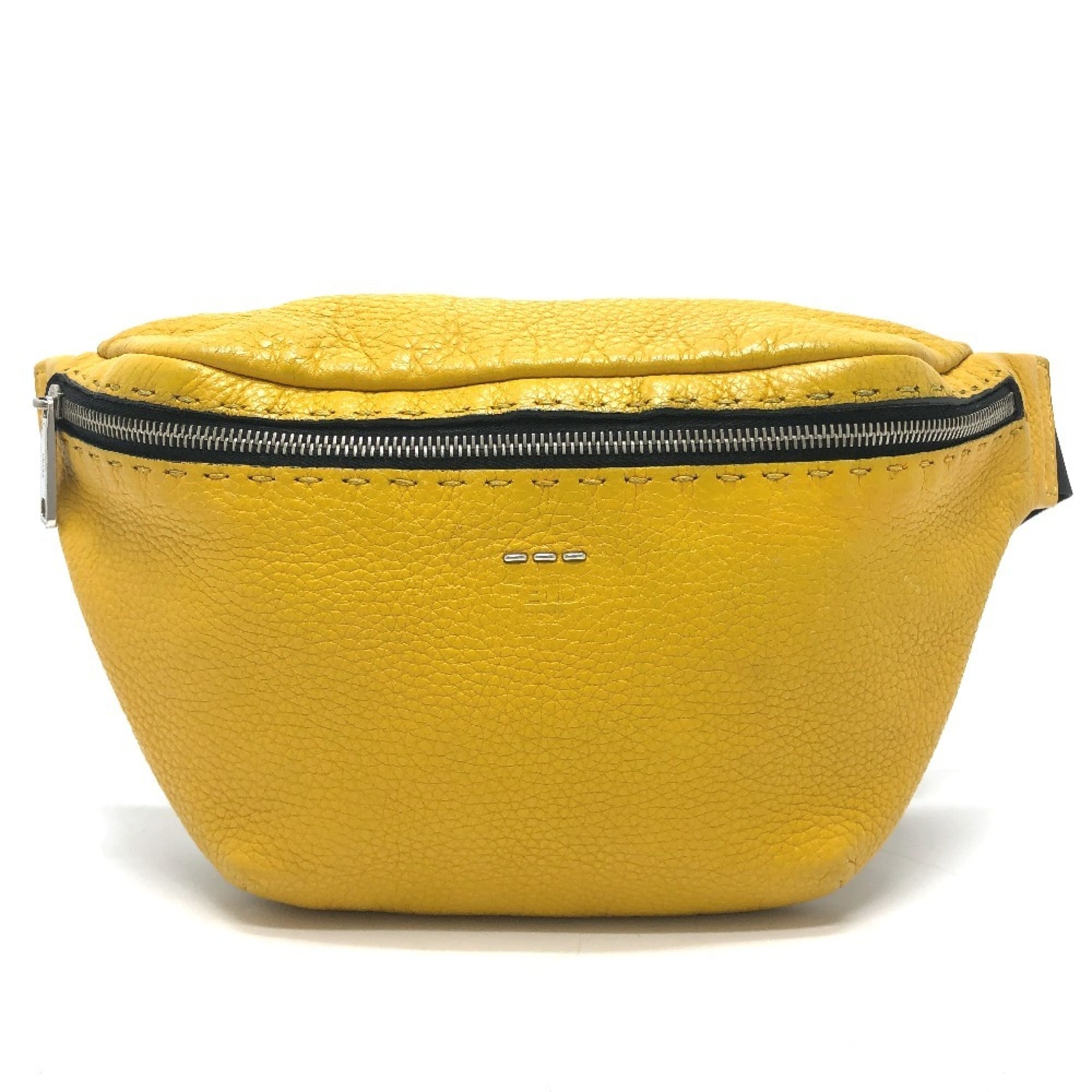 Fendi Yellow Leather Sling Bag (Pre-Owned)