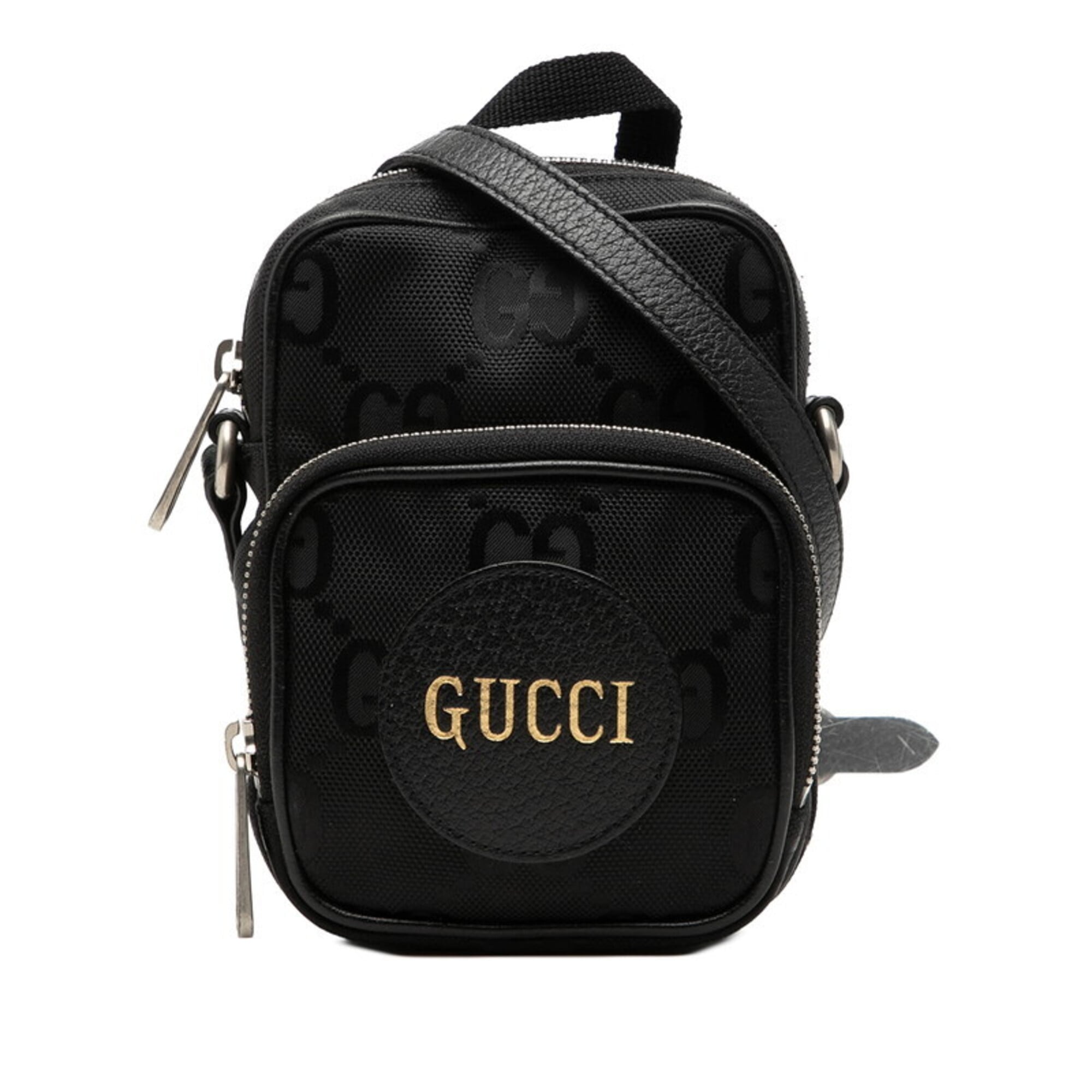 Gucci Black Nylon Leather Shoulder Bag (Pre-Owned)