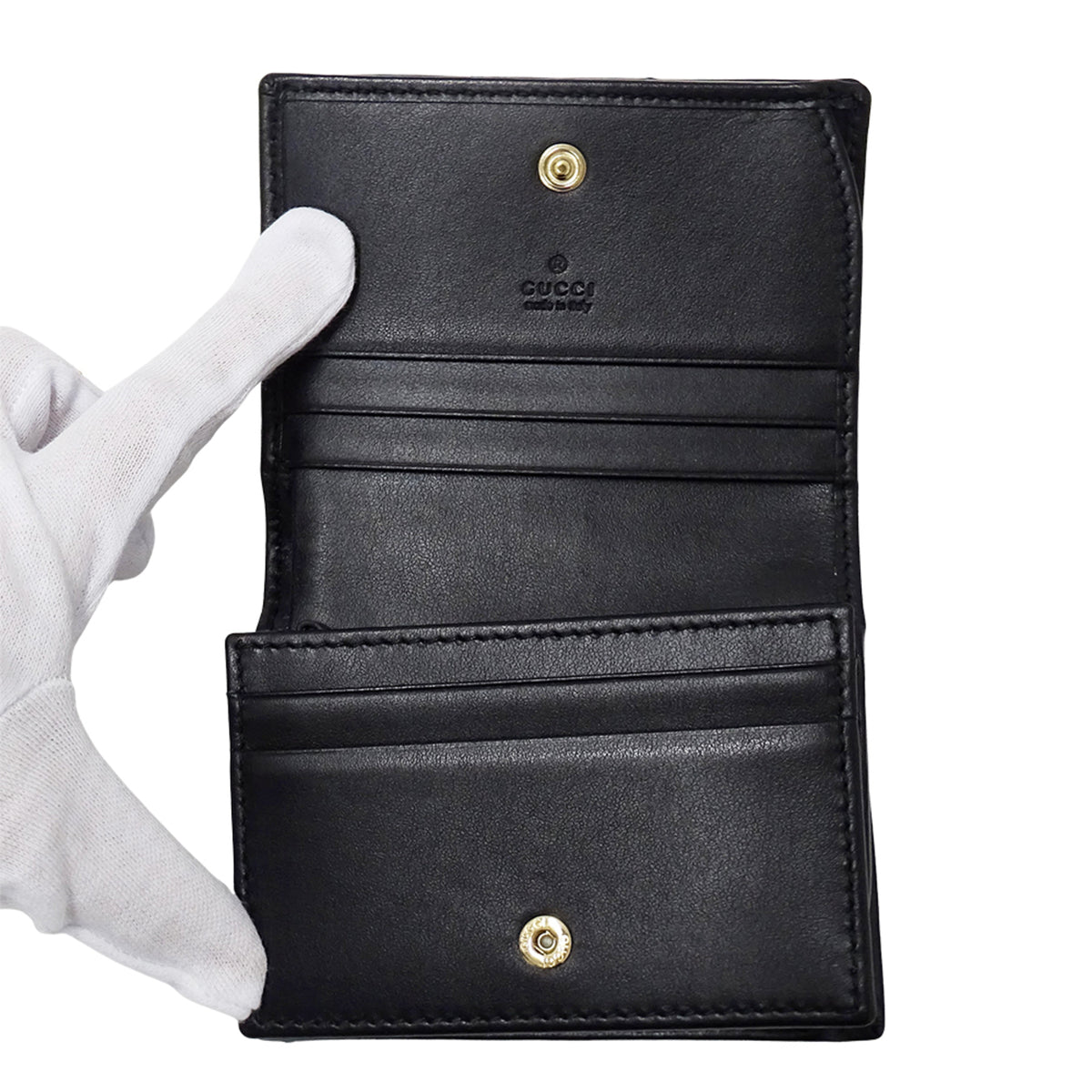 Gucci Black Leather Wallet (Bi-Fold) (Pre-Owned)