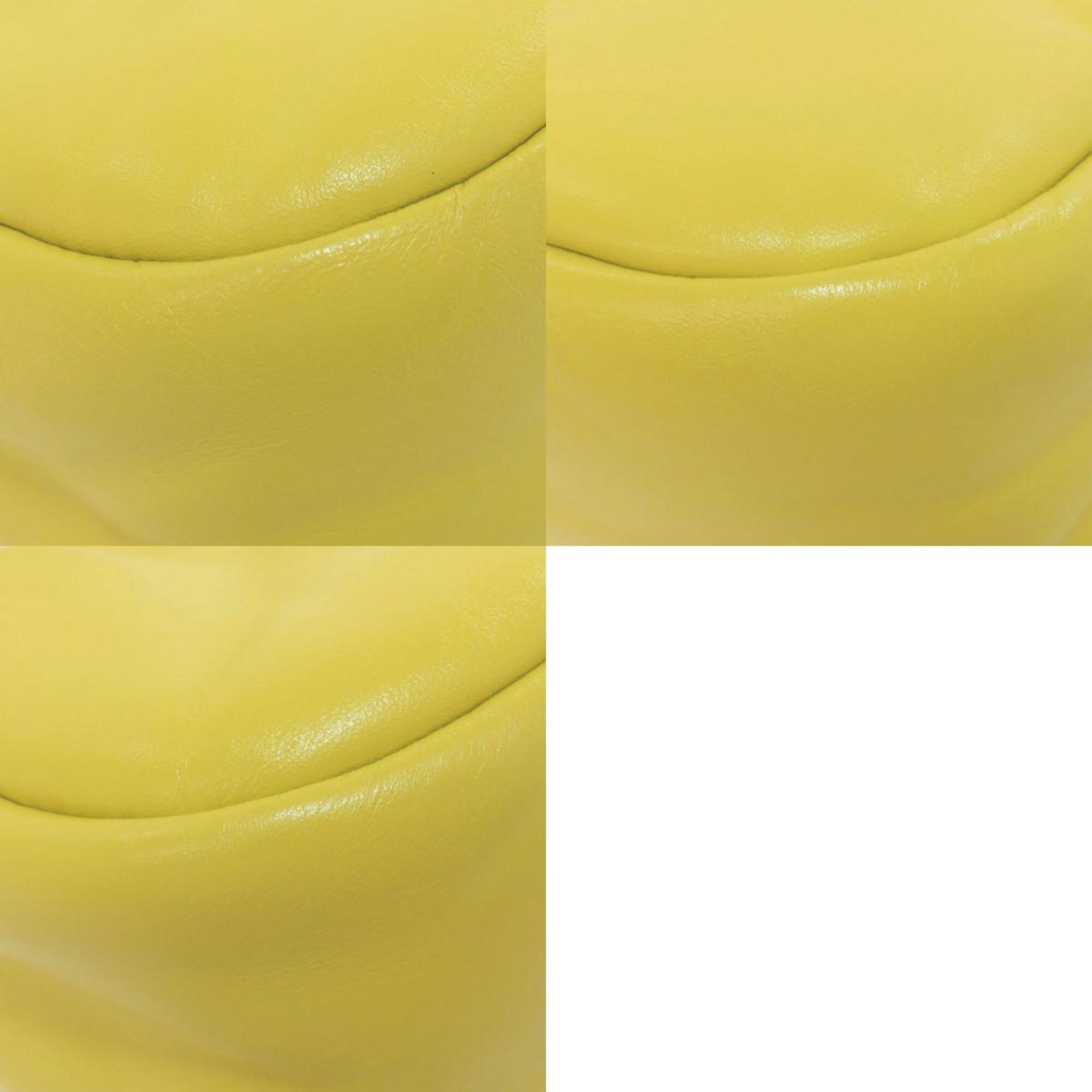 Prada Yellow Leather Shoulder Bag (Pre-Owned)