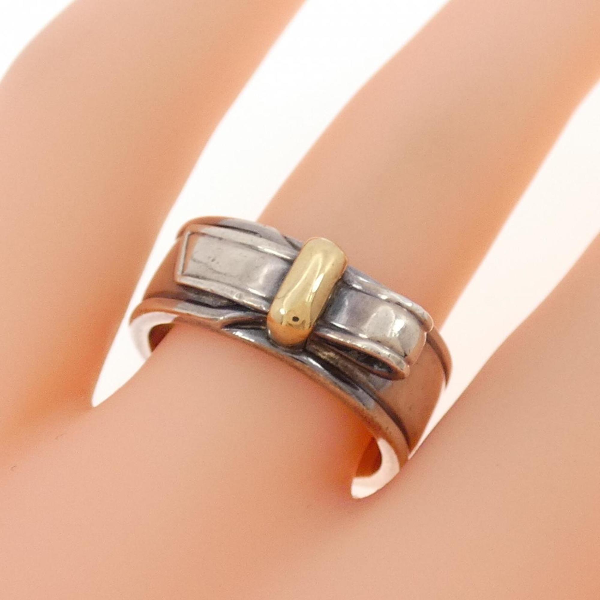 Hermes Silver 925 Band Ring (Pre-Owned)