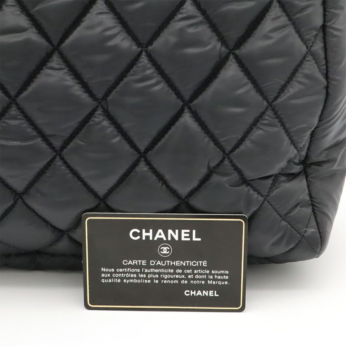 Chanel Black Quilting Handbag Tote Bag (Pre-Owned)