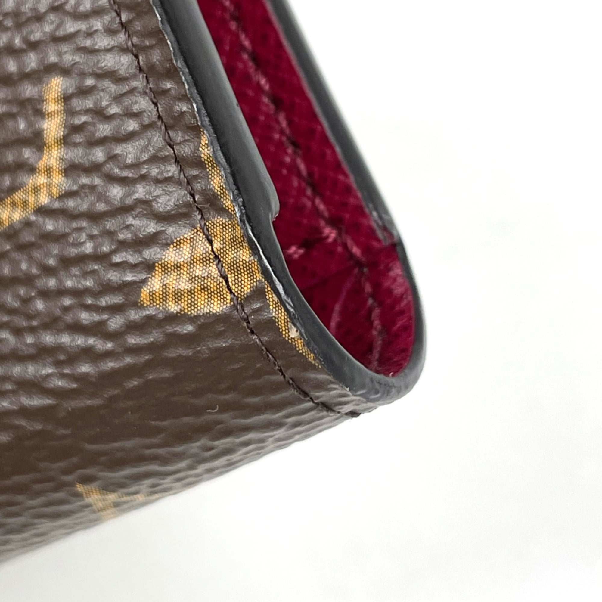 Louis Vuitton Brown Fuchsia Monogram Monogram Wallet (Tri-Fold) (Pre-Owned)