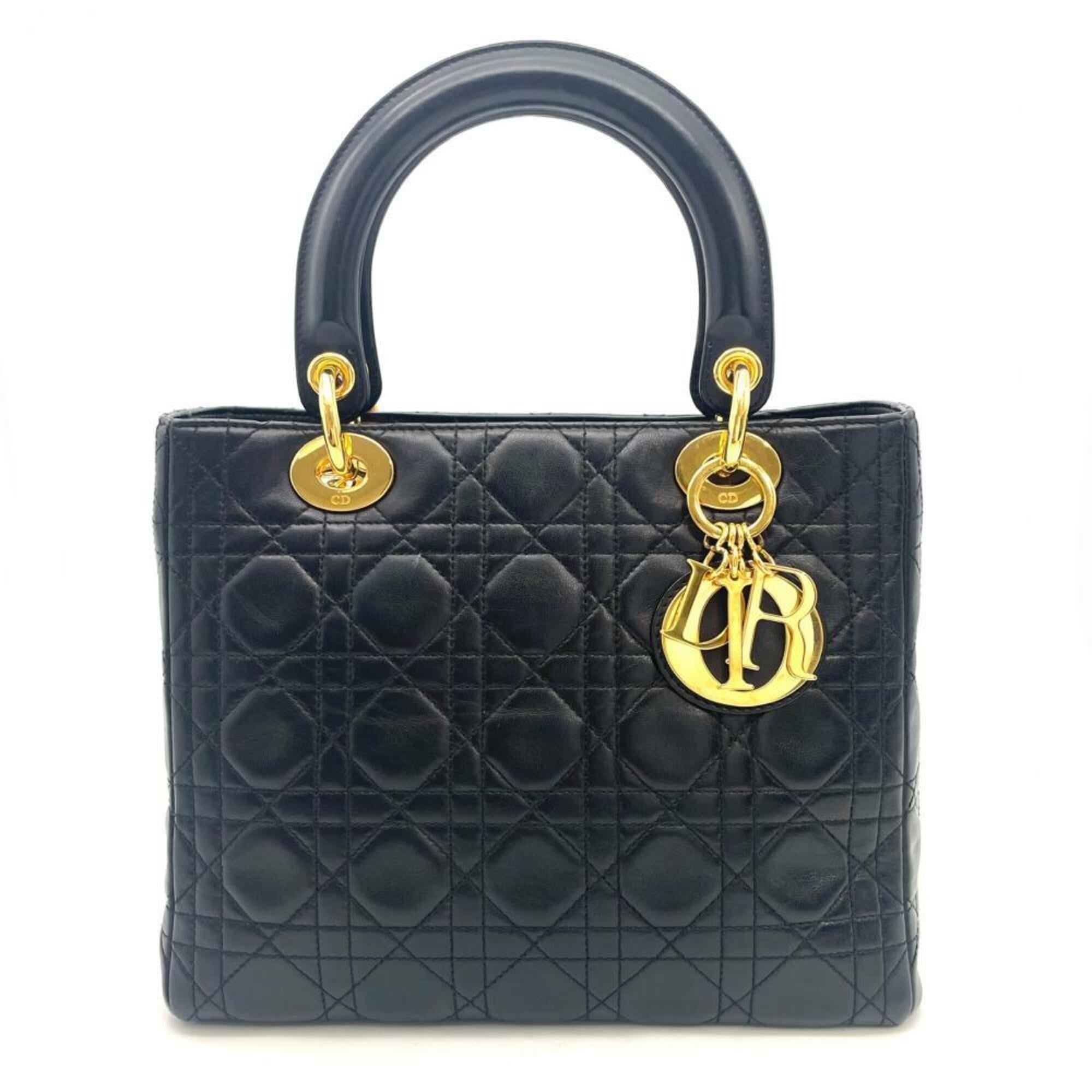 Christian Dior Black Leather Handbag (Pre-Owned)